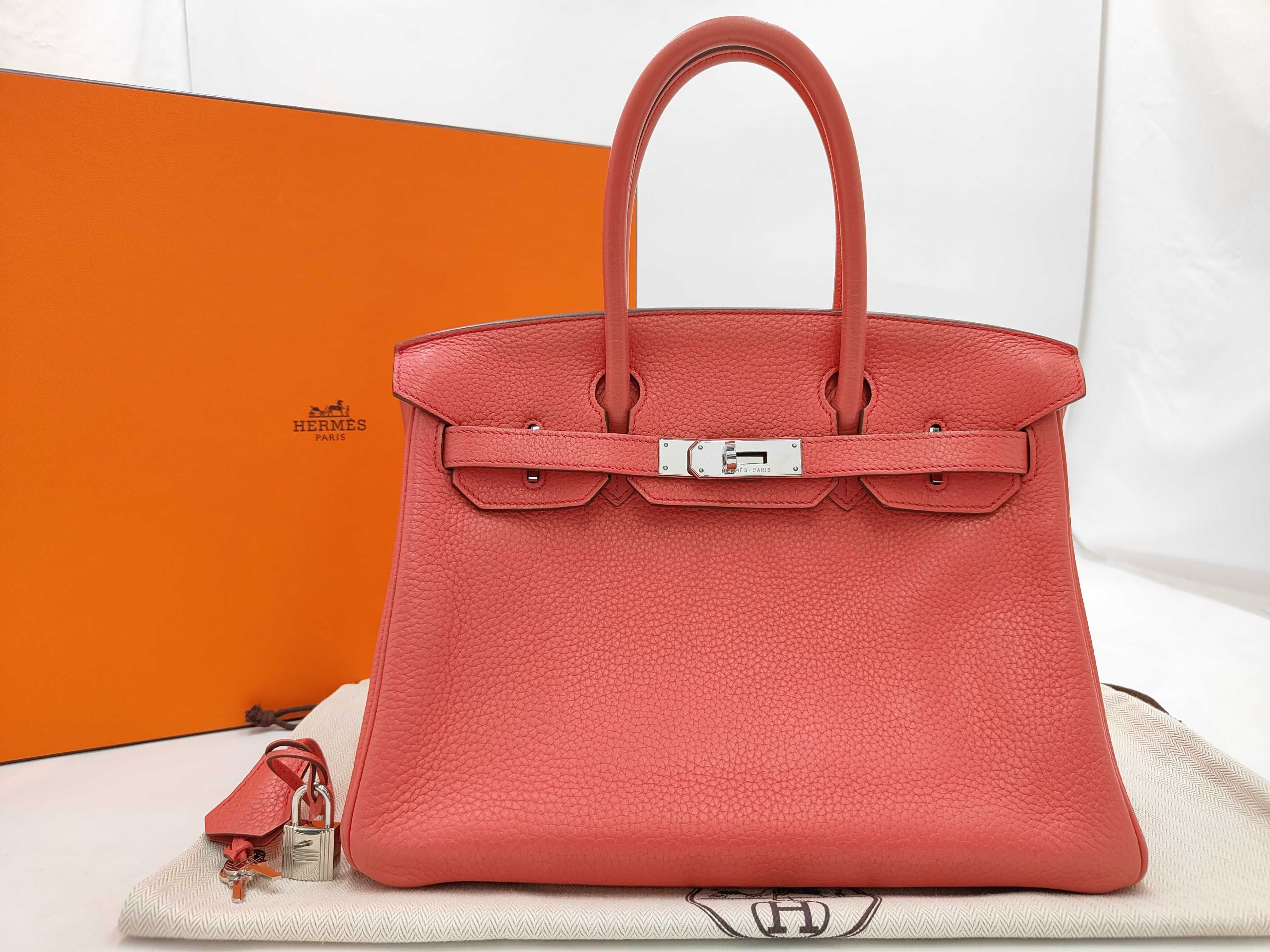 Birkin 30, Taurillon Clemence leather, pink, silver hardware, N stamp, handbag