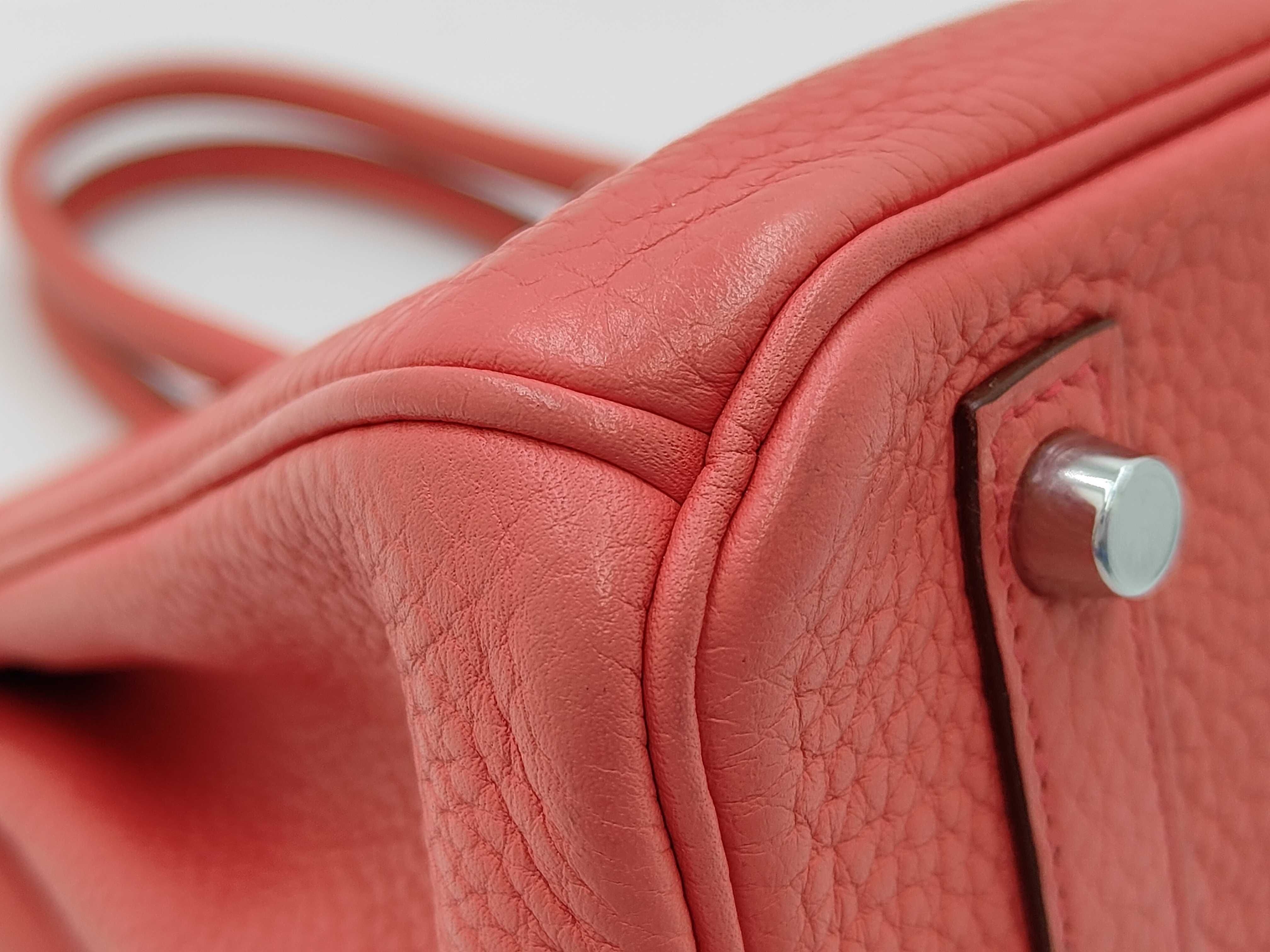 Birkin 30, Taurillon Clemence leather, pink, silver hardware, N stamp, handbag — view 4