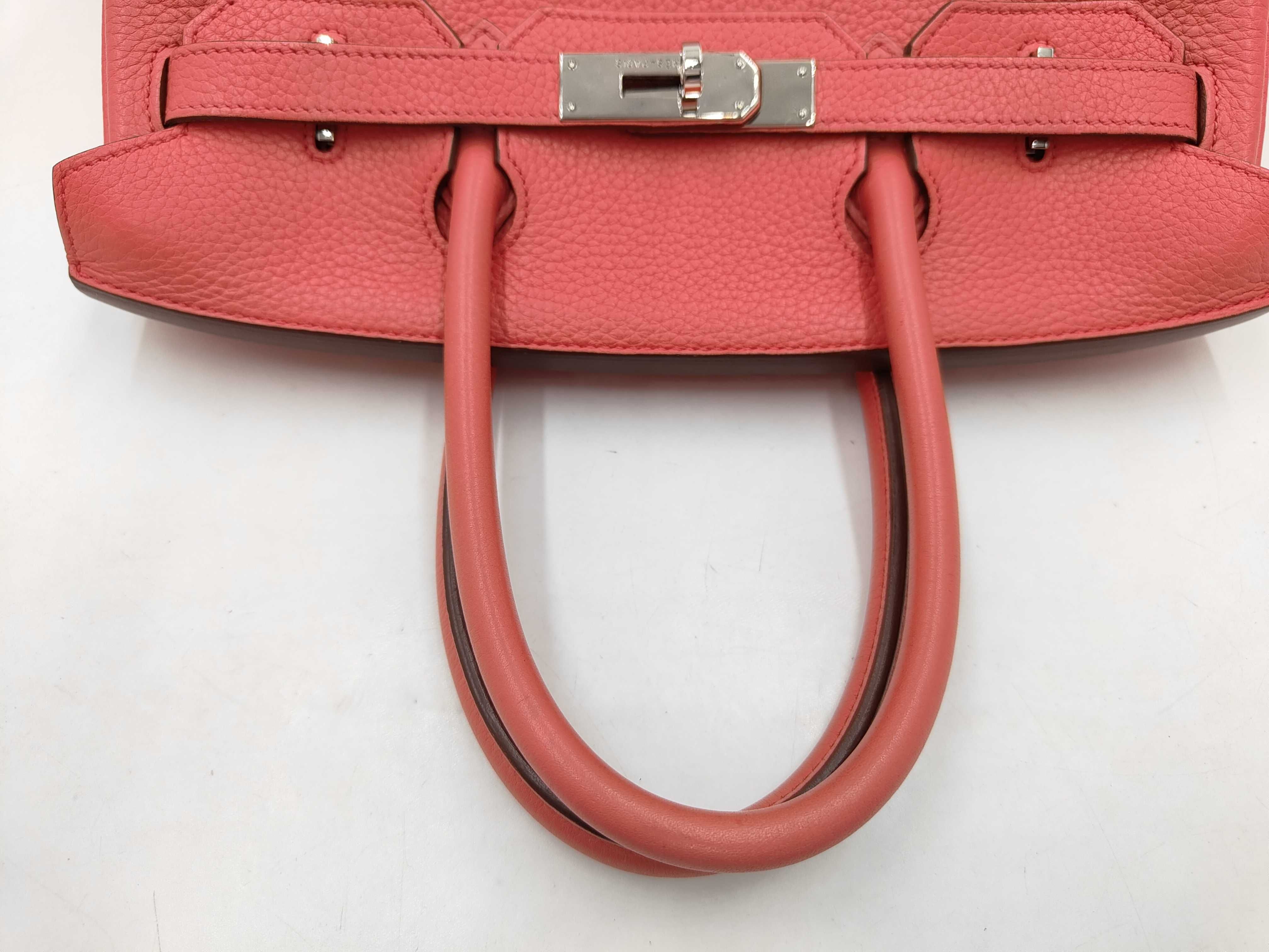 Birkin 30, Taurillon Clemence leather, pink, silver hardware, N stamp, handbag — view 5