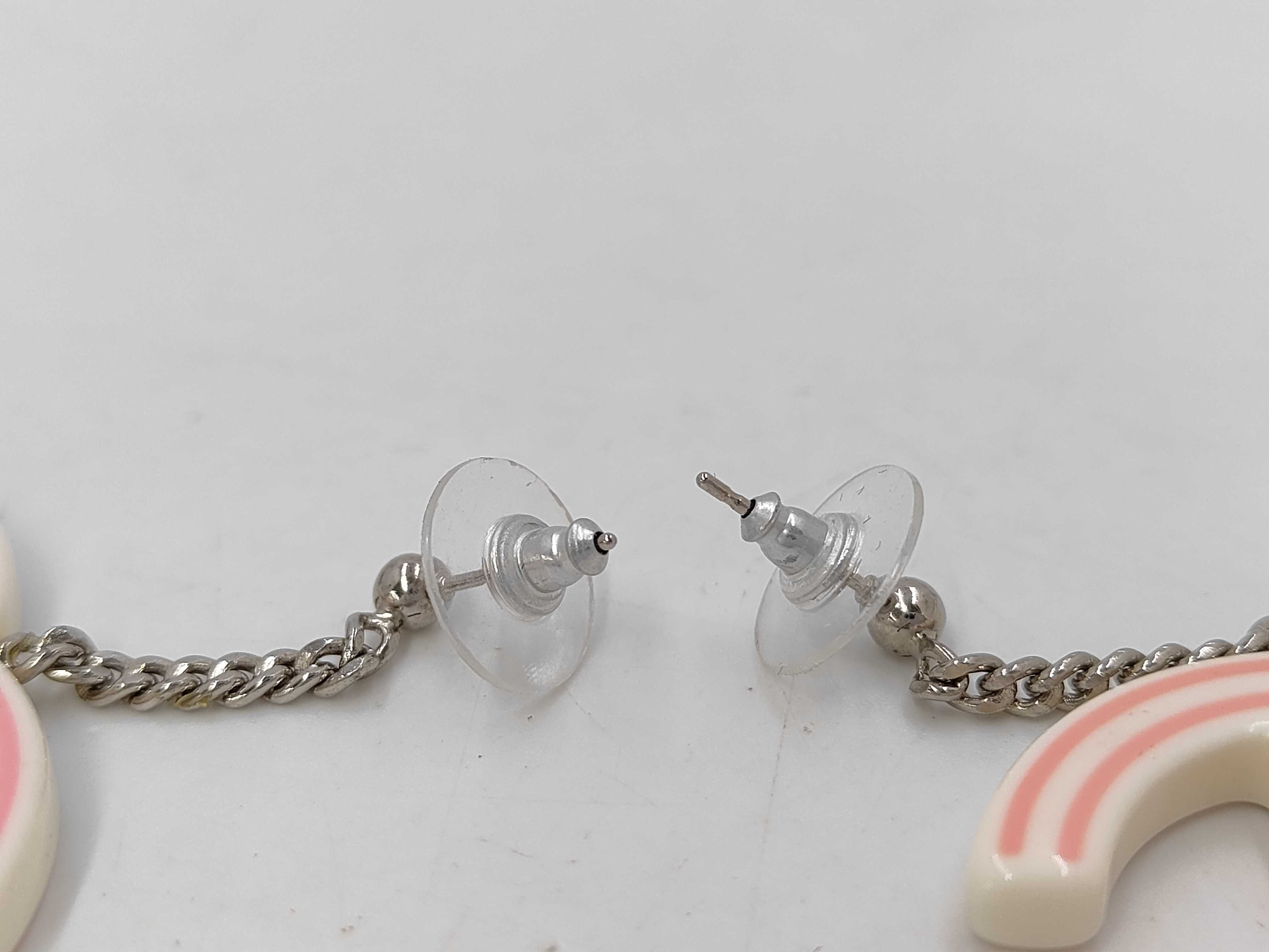 Coco Mark Earrings Pink White Earrings — view 2