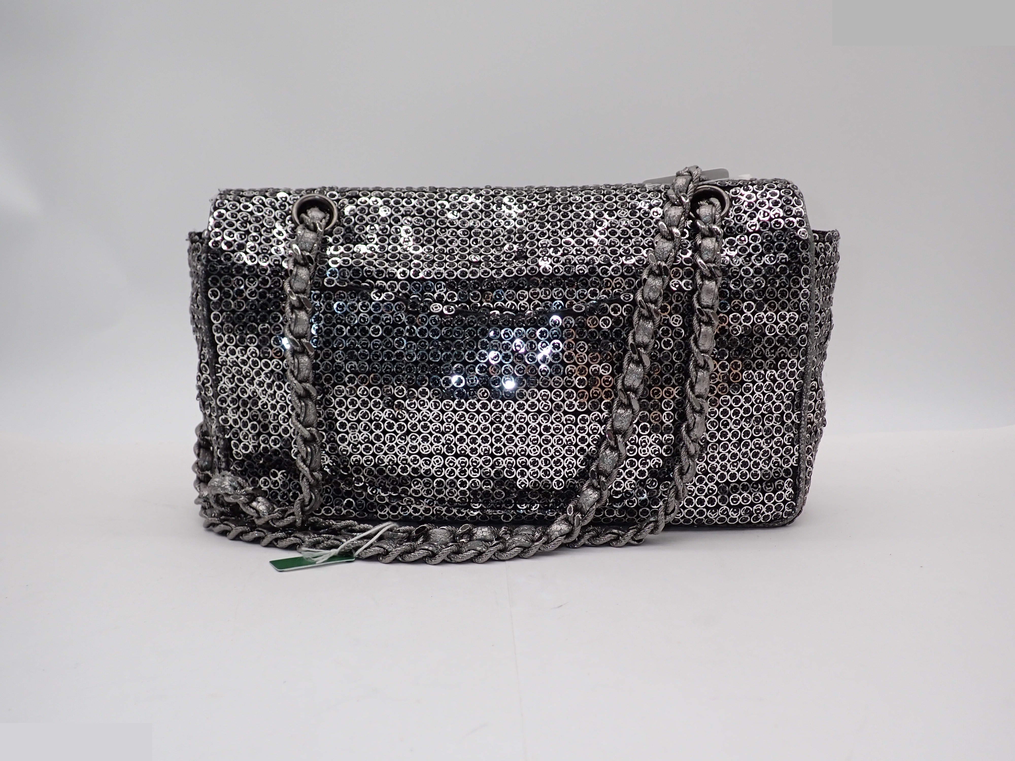 Sequin Silver Flap Shoulder Bag — view 2