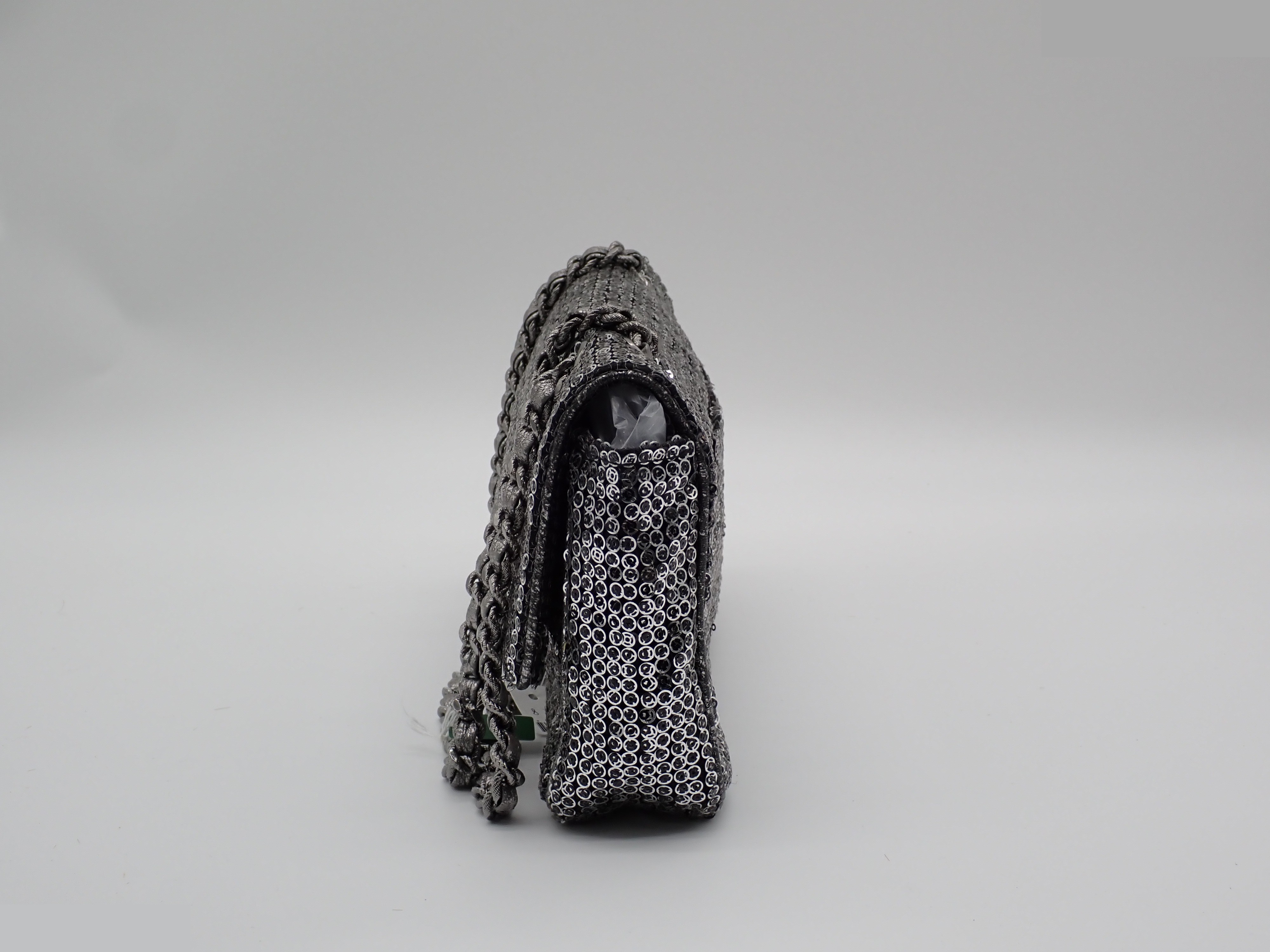 Sequin Silver Flap Shoulder Bag — view 3