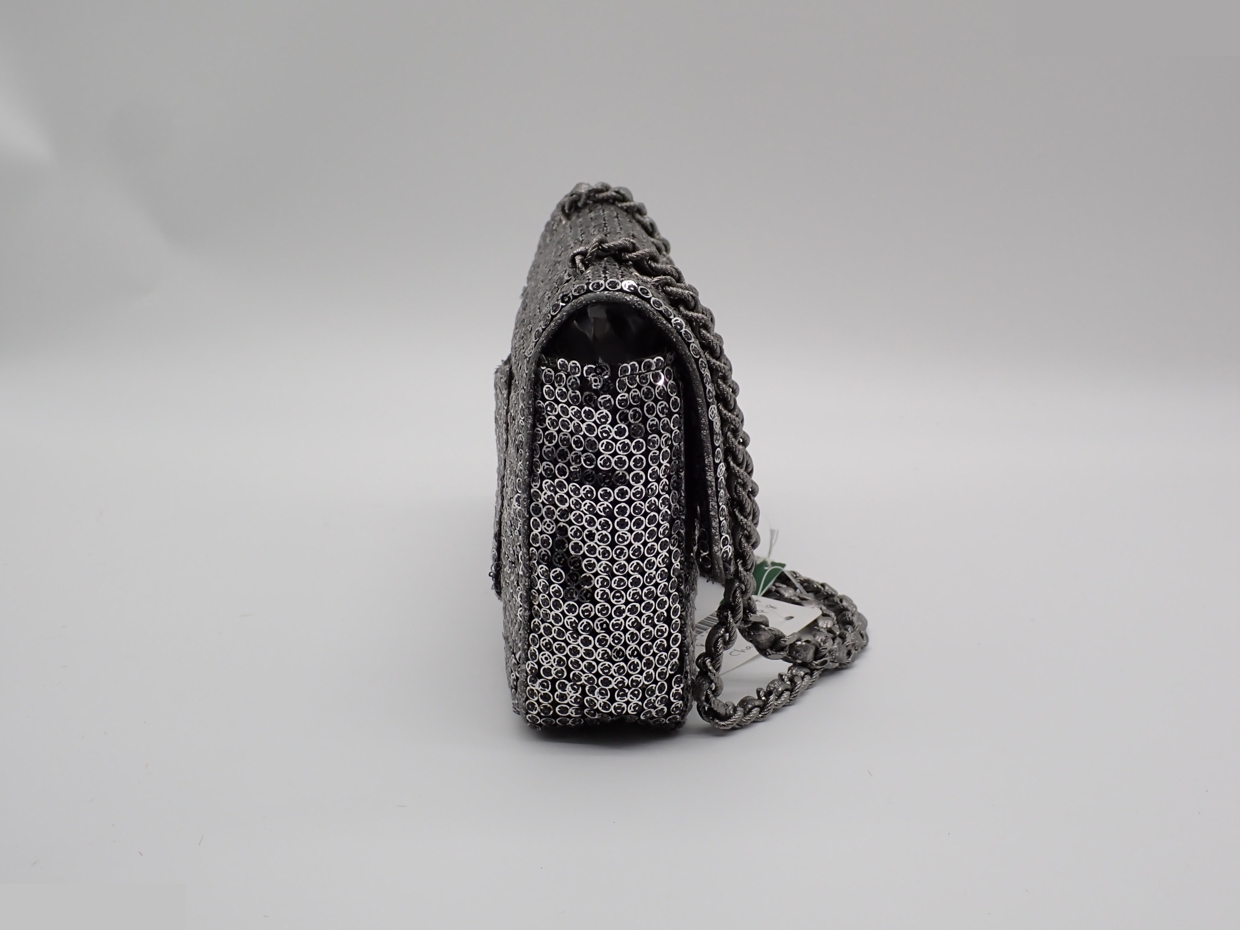 Sequin Silver Flap Shoulder Bag — view 4