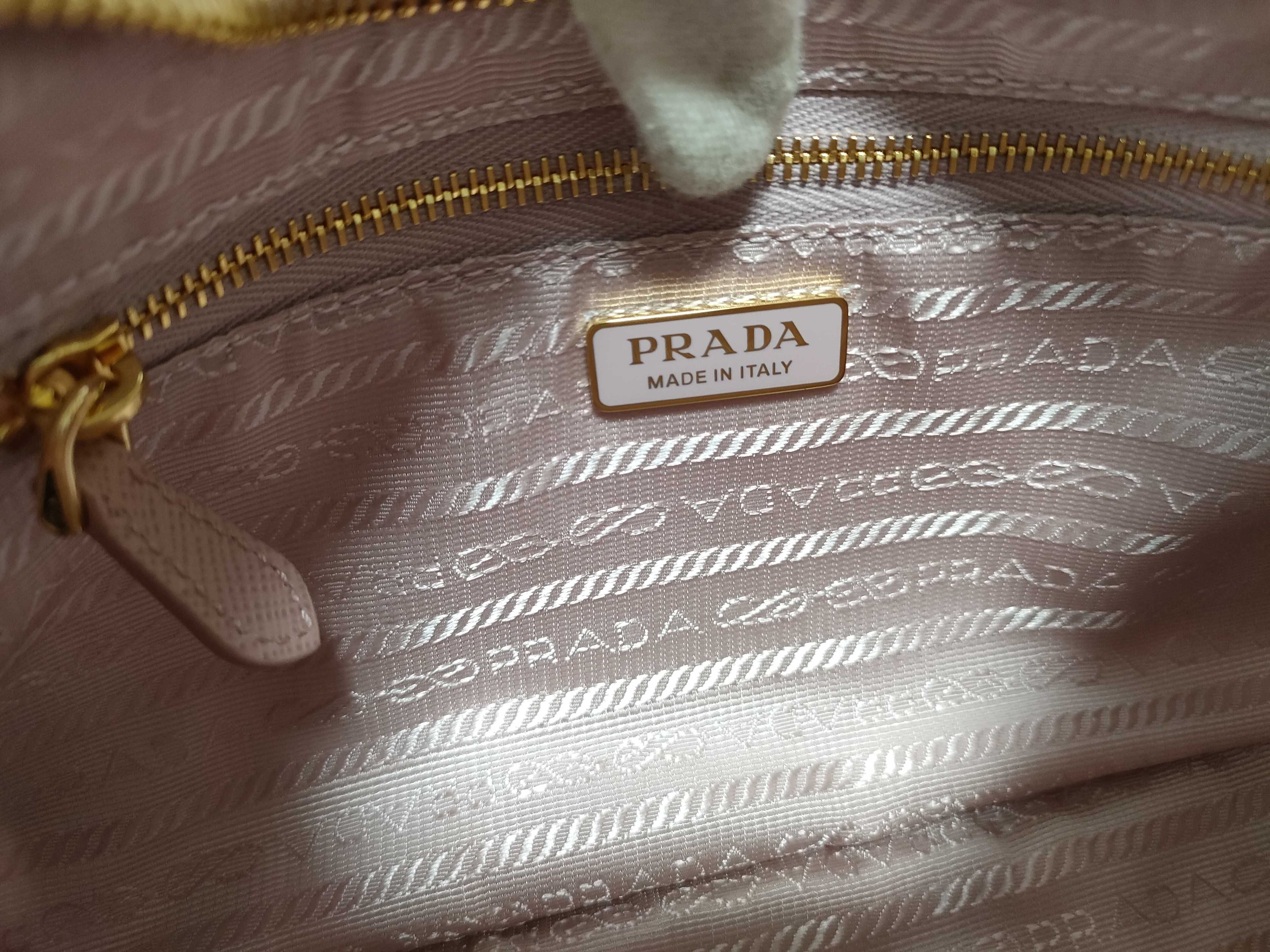 Tessuto Quilted Re-Nylon Shoulder Bag, Pink, with Dust Bag and Clochette. — view 13