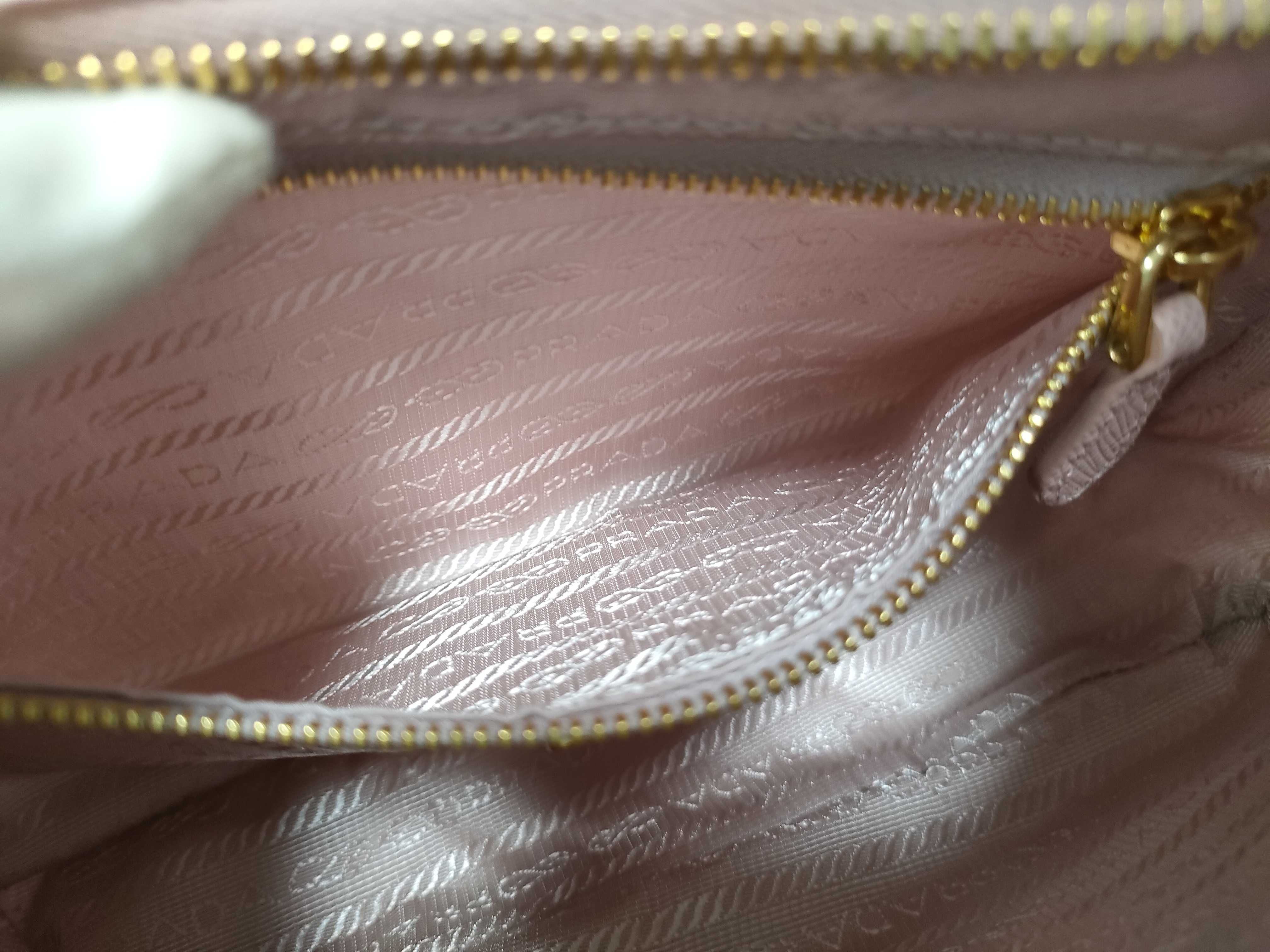 Tessuto Quilted Re-Nylon Shoulder Bag, Pink, with Dust Bag and Clochette. — view 14