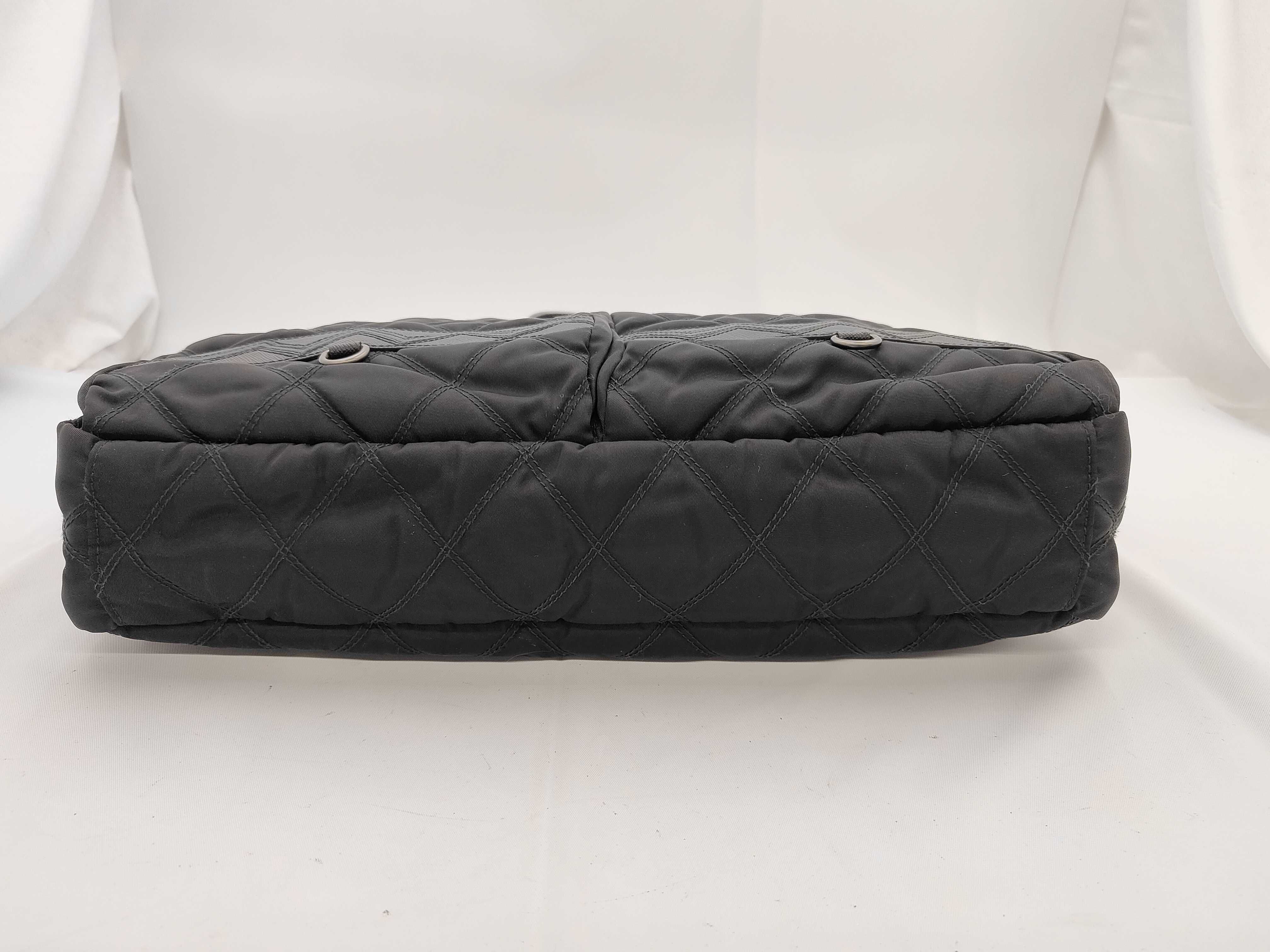 Nylon Quilted Black Tote Bag — view 5