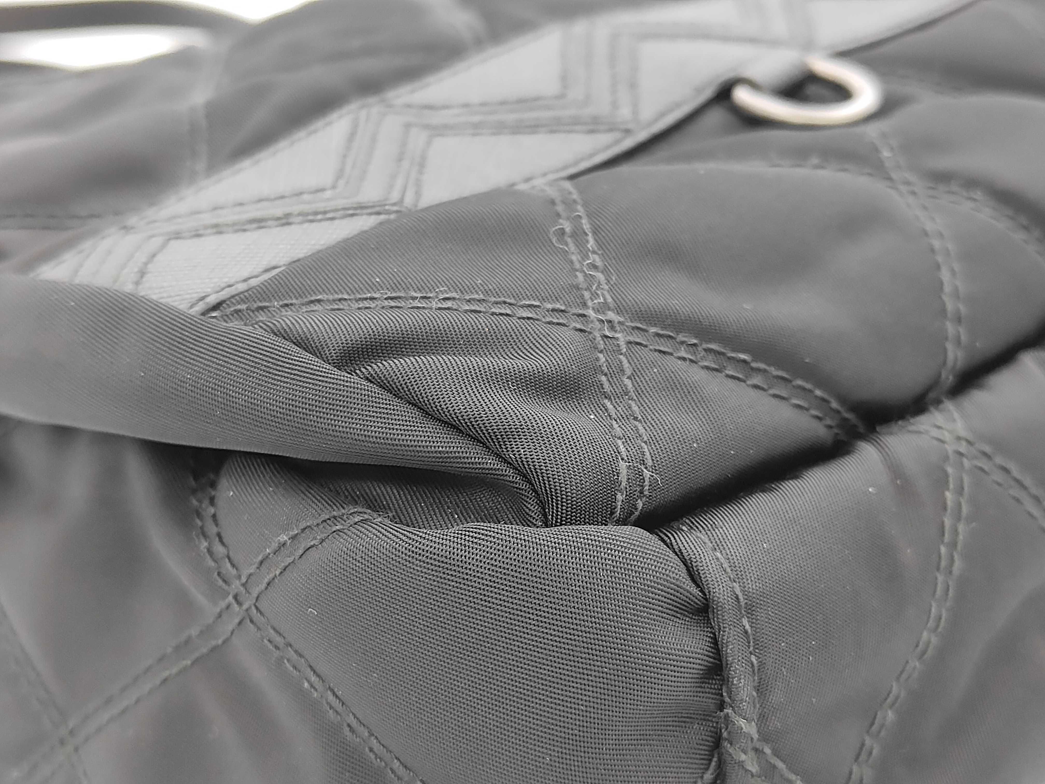 Nylon Quilted Black Tote Bag — view 6