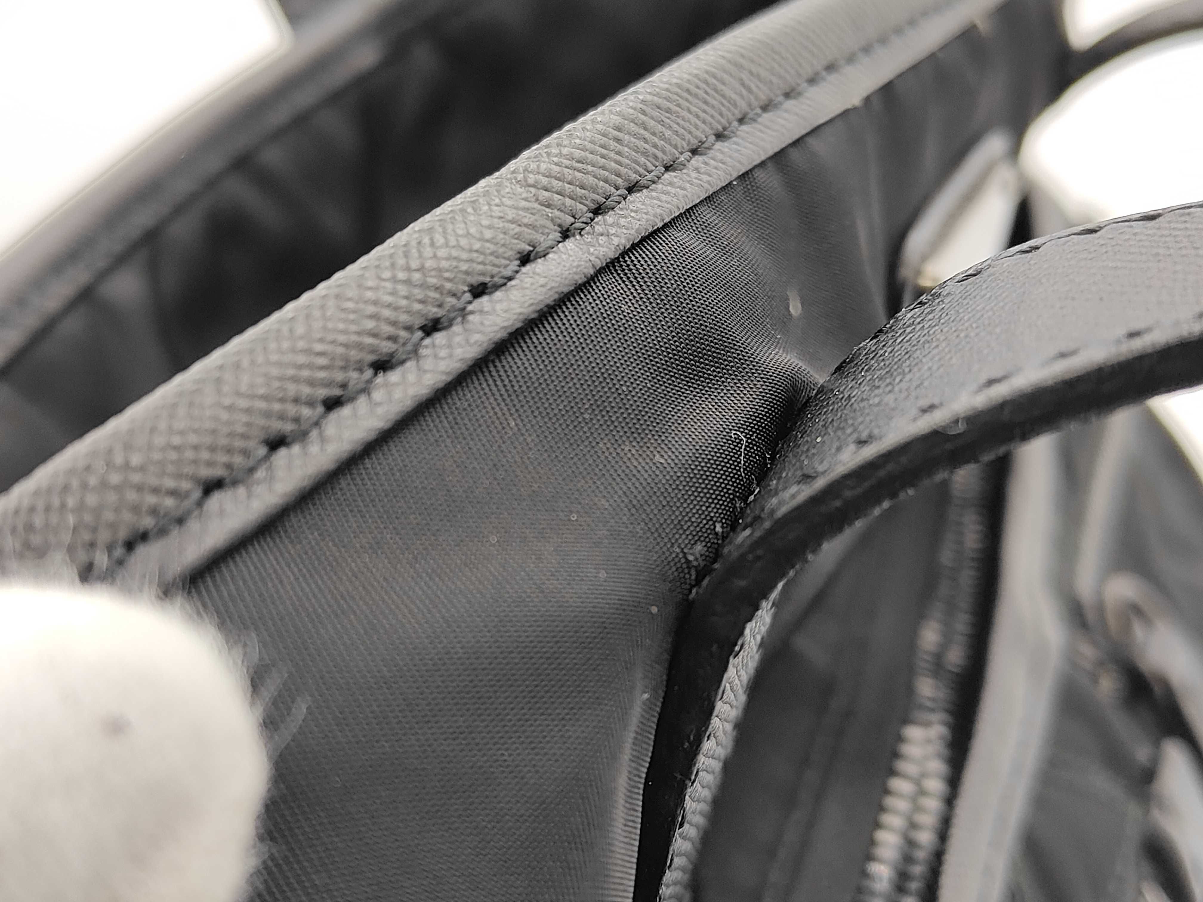 Nylon Quilted Black Tote Bag — view 7