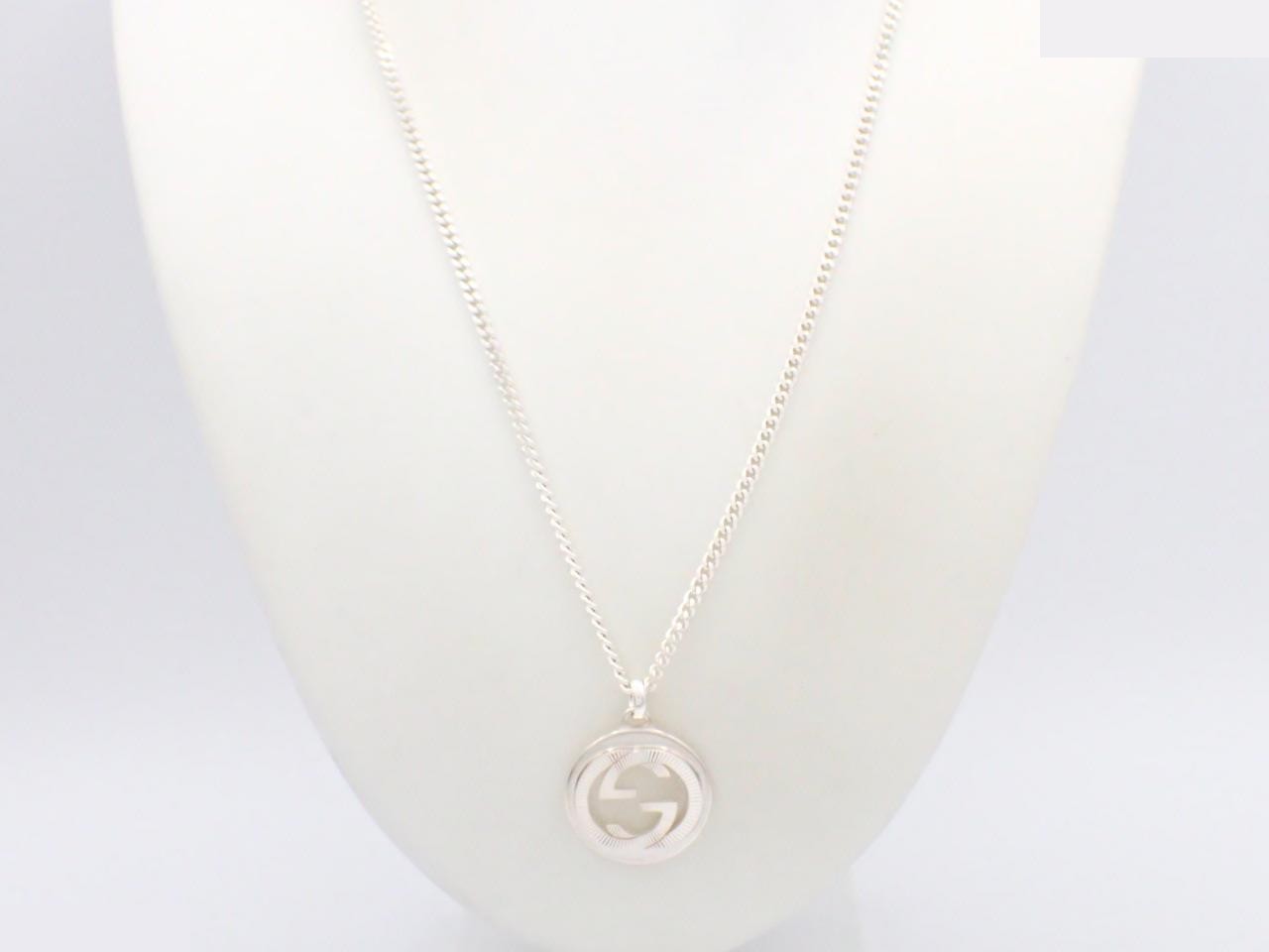 Interlocking G silver necklace, chain approximately 55cm, 925 sterling silver, 17.6g — view 3