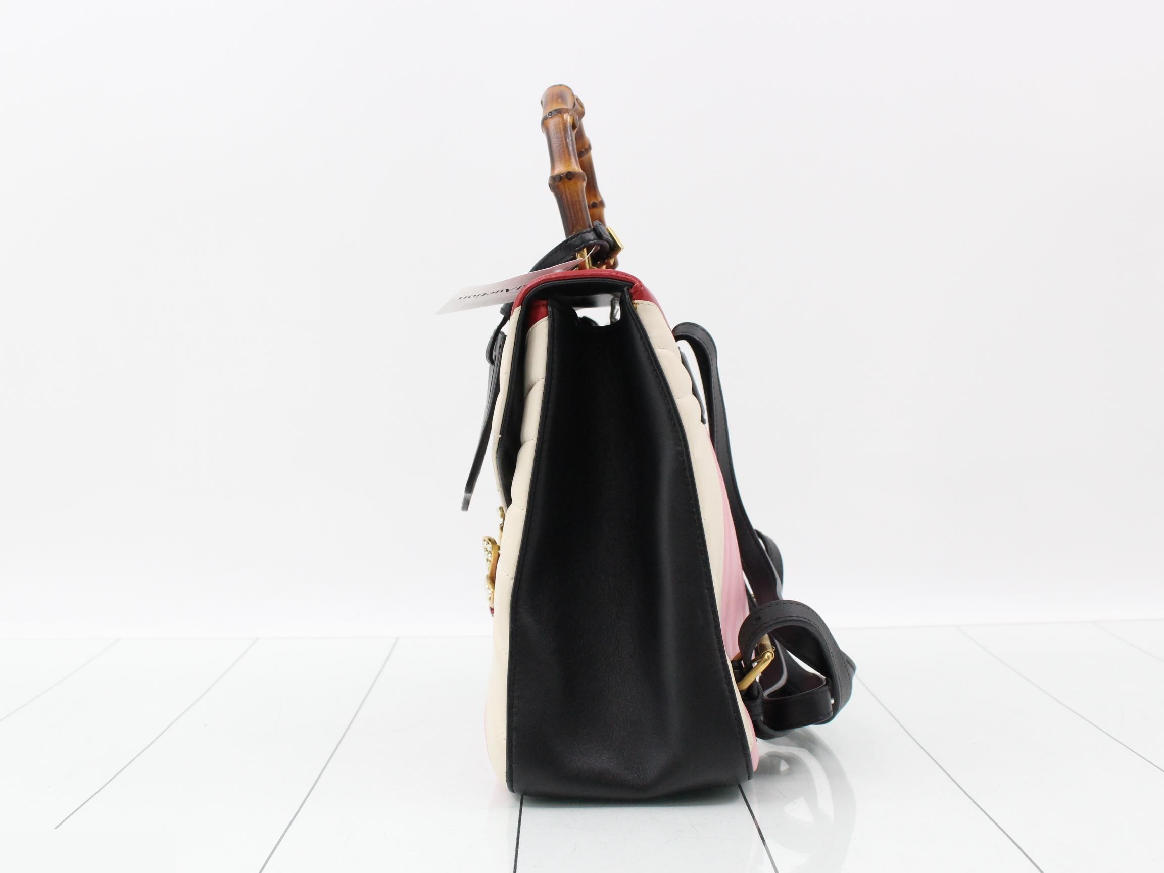 Bamboo Queen Margaret Leather 2-Way Backpack/Handbag — view 3
