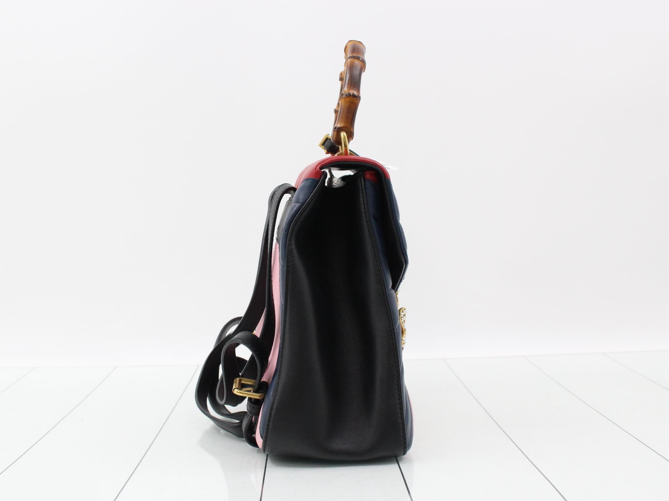 Bamboo Queen Margaret Leather 2-Way Backpack/Handbag — view 4