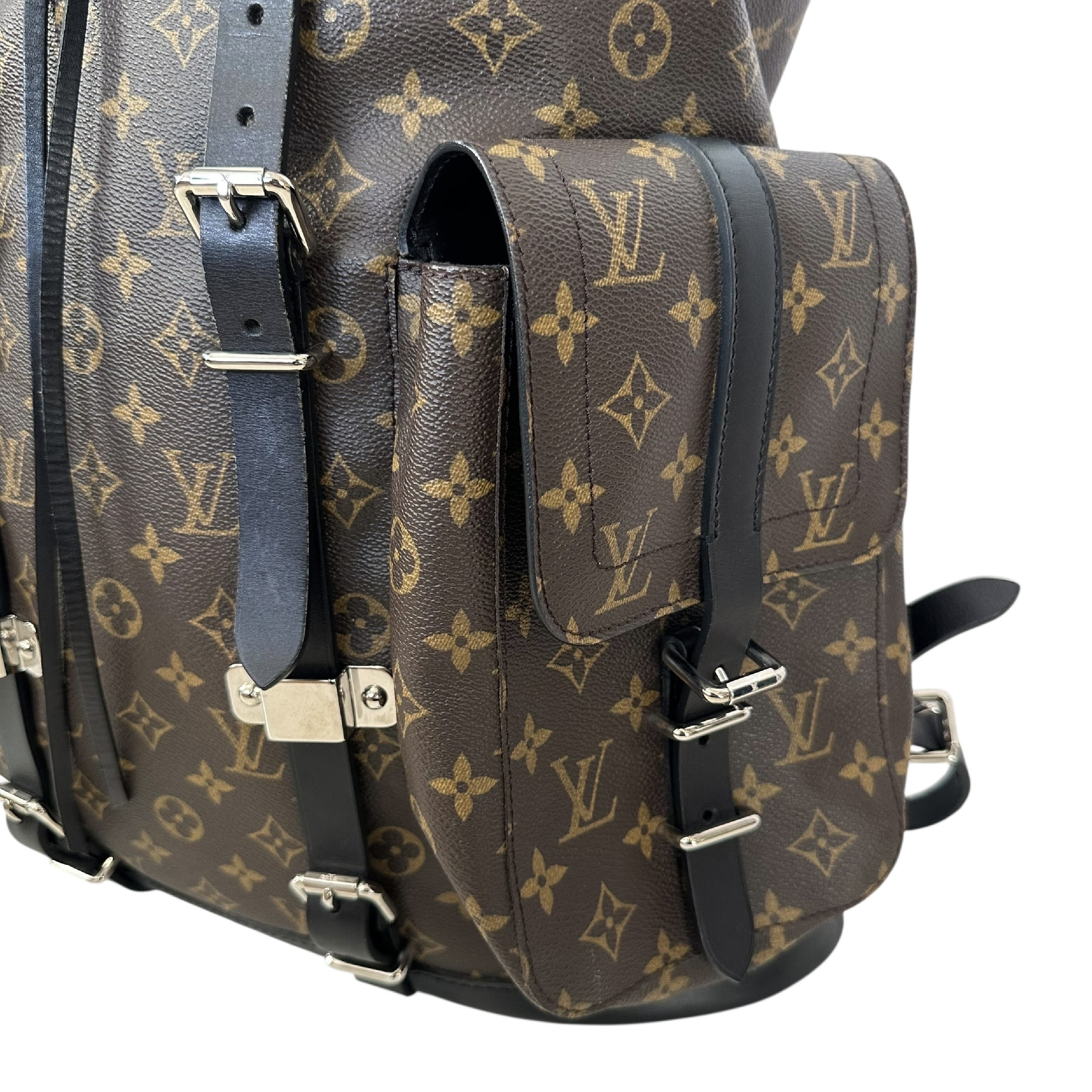 Christopher GM Leather Backpack, VIP Limited Edition, Monogram Macassar, M92295 — view 3