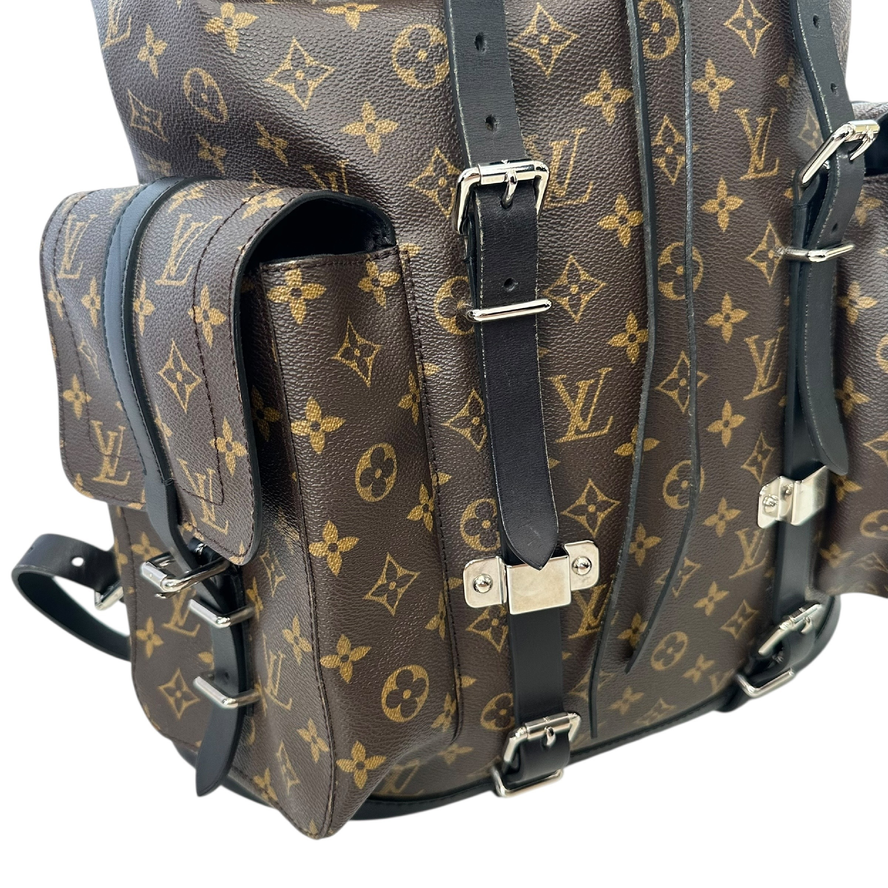 Christopher GM Leather Backpack, VIP Limited Edition, Monogram Macassar, M92295 — view 4