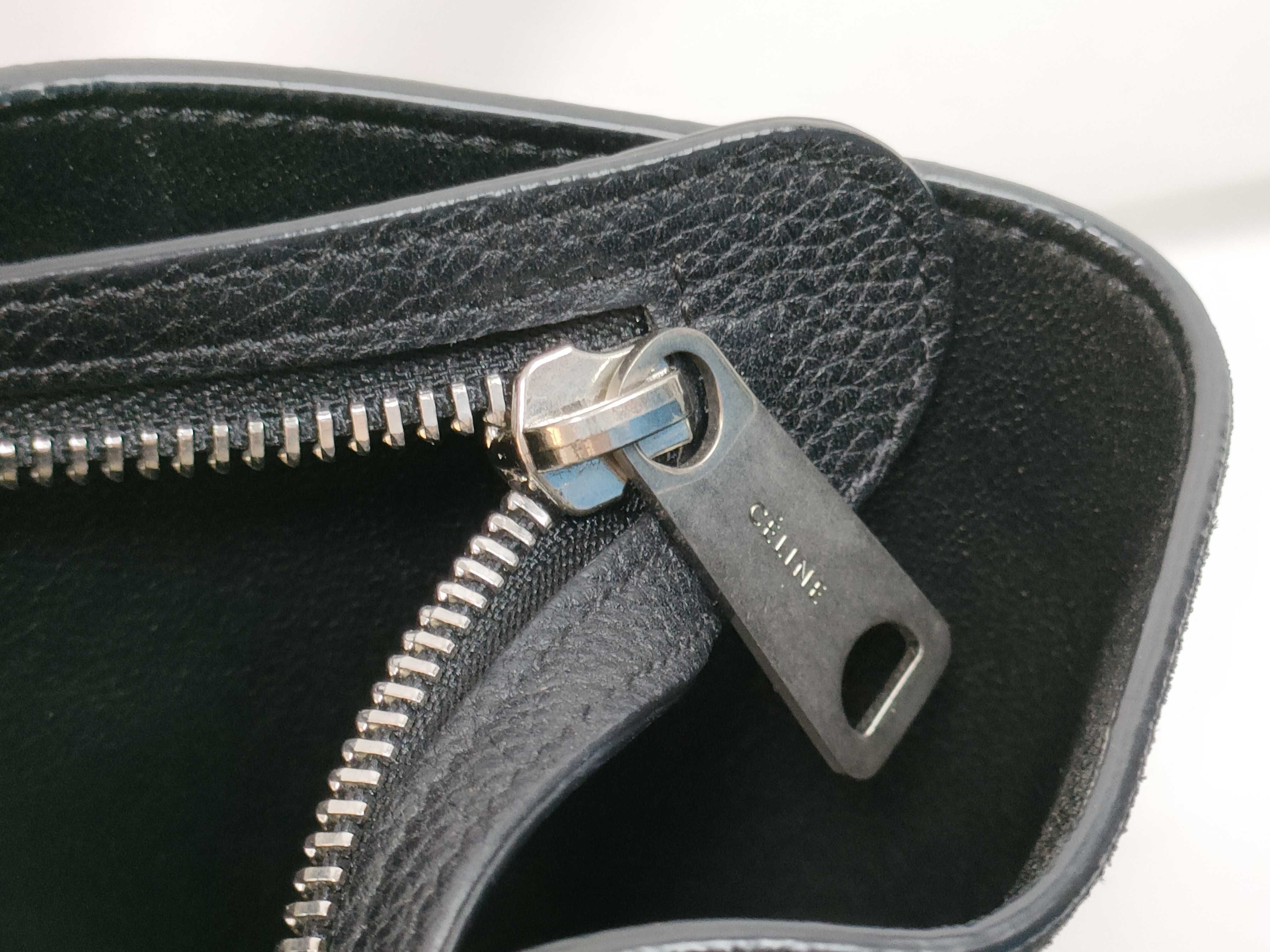 Trapeze Leather x Suede 2-Way Handbag, Black — view 12