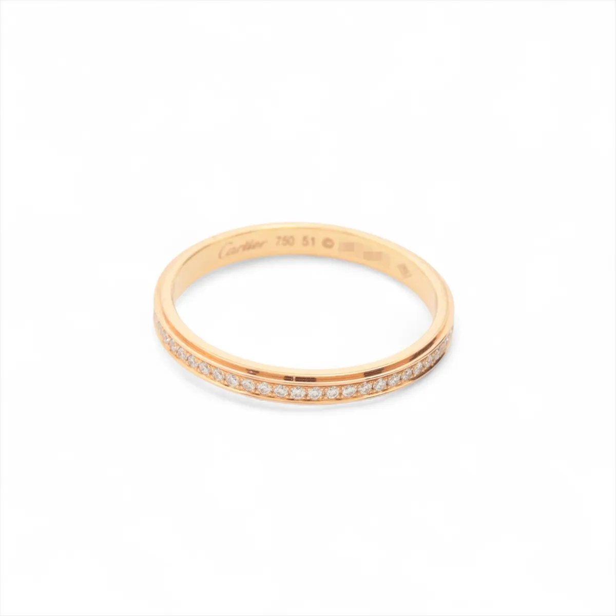 Damour Wedding Full Diamond Ring 750 (PG) 1.7g Size 51 ZB2435
