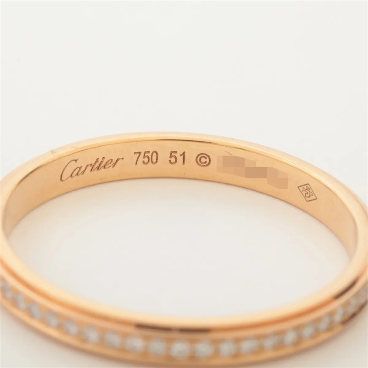 Damour Wedding Full Diamond Ring 750 (PG) 1.7g Size 51 ZB2435 — view 3