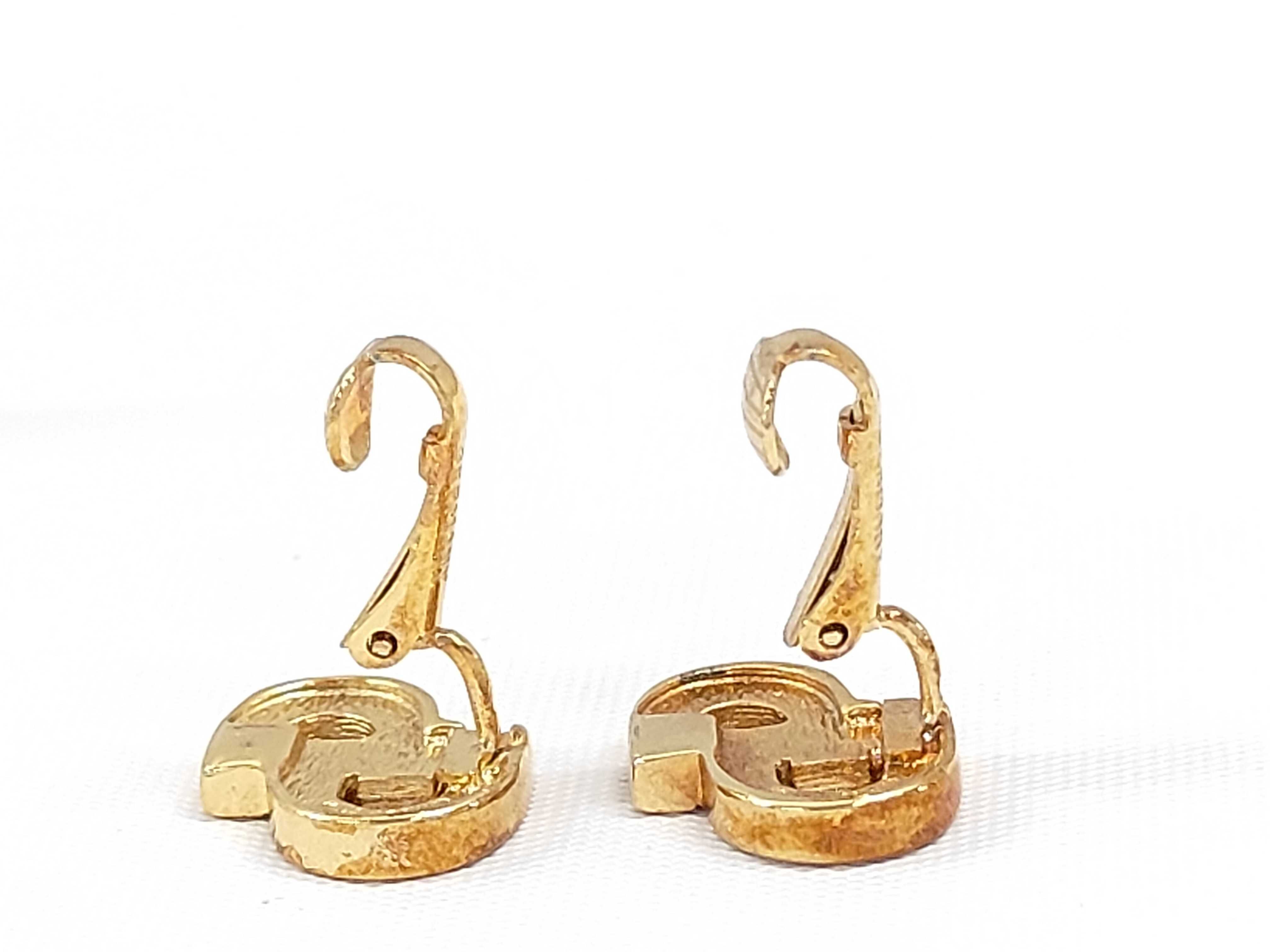 CD logo earrings — view 4