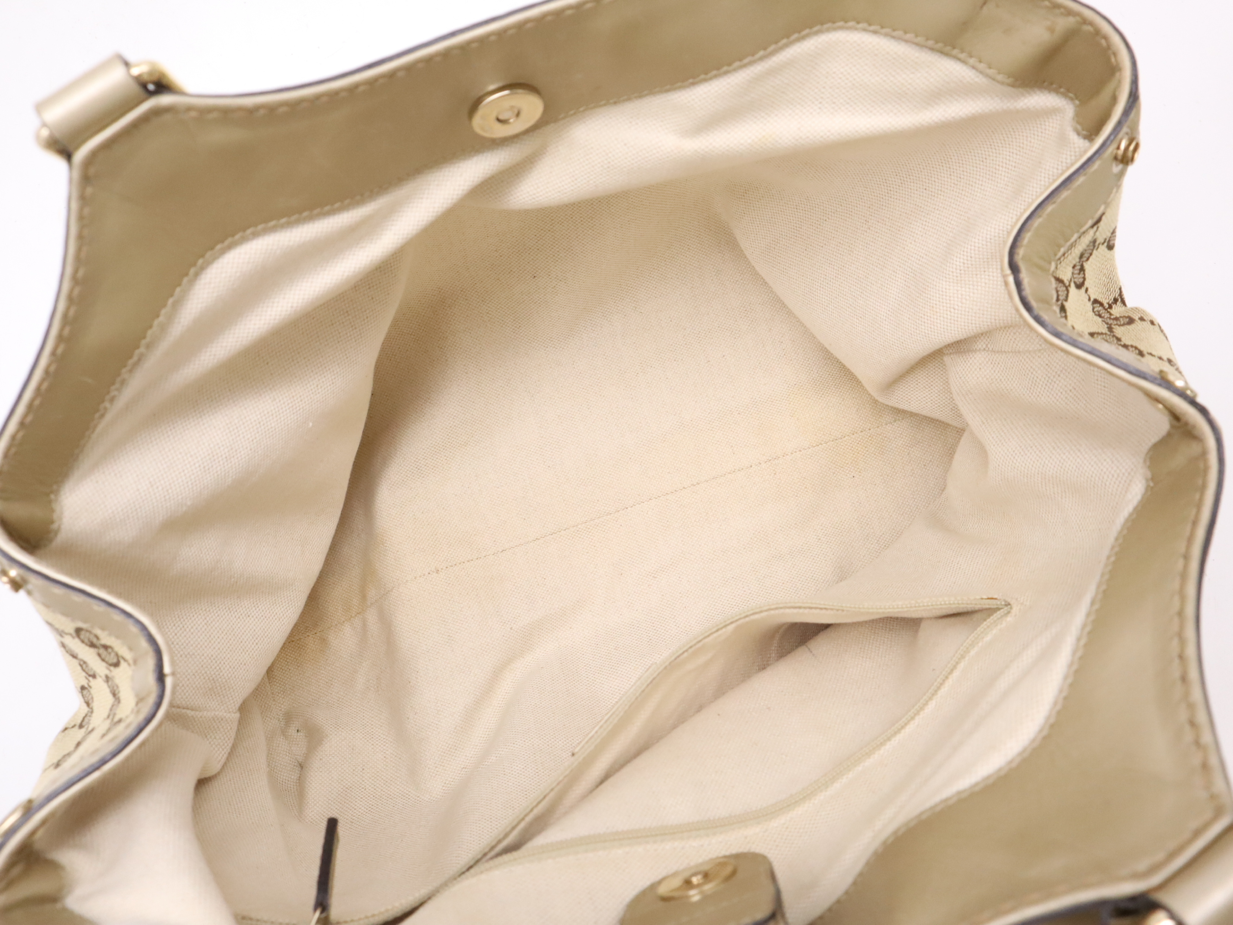211944 Canvas x Leather GG Canvas Sookie Handbag Beige Brown Handbag — view 11