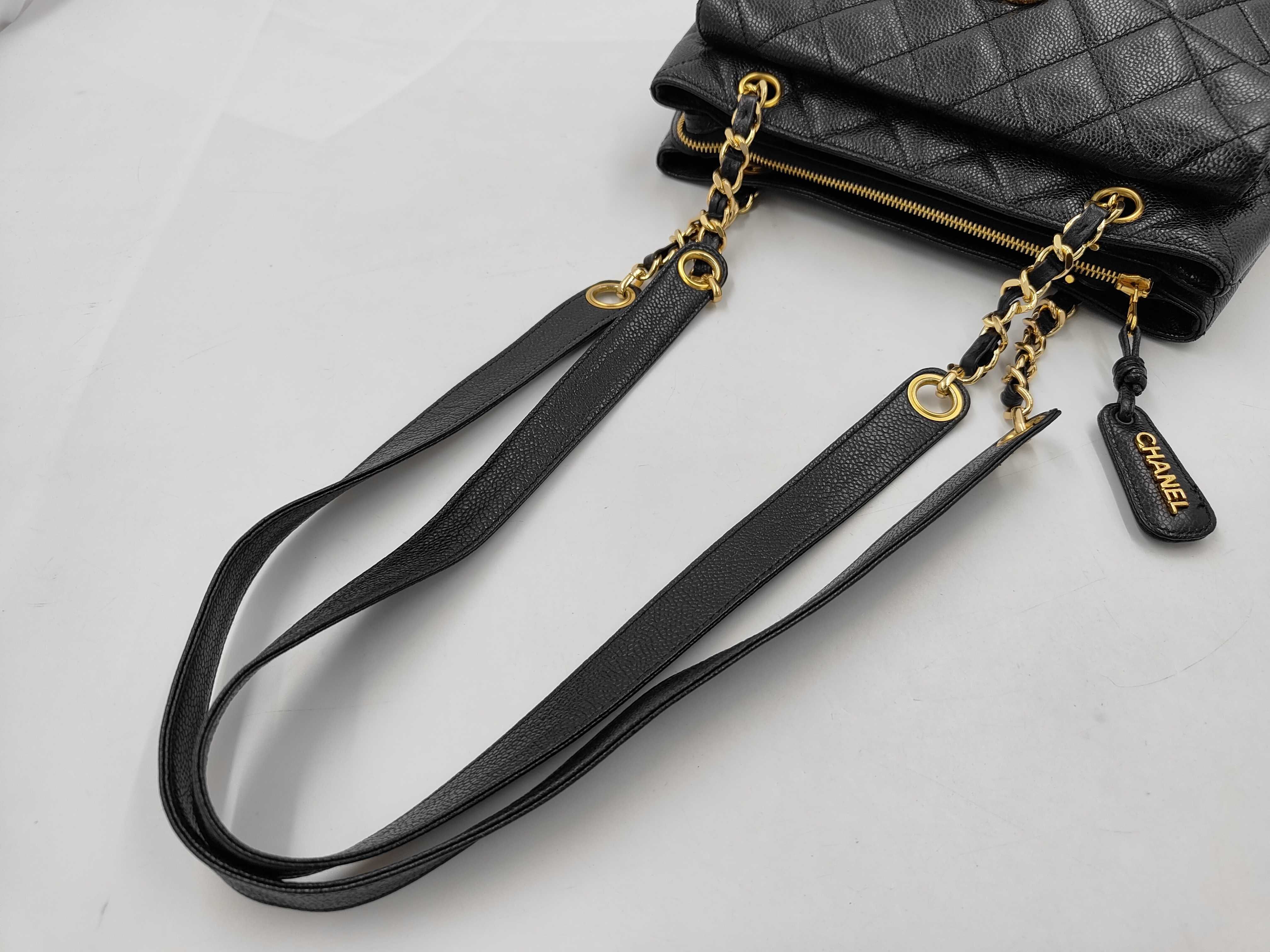 Caviar Skin Matelassé Chain Tote Bag (Series 3) — view 5