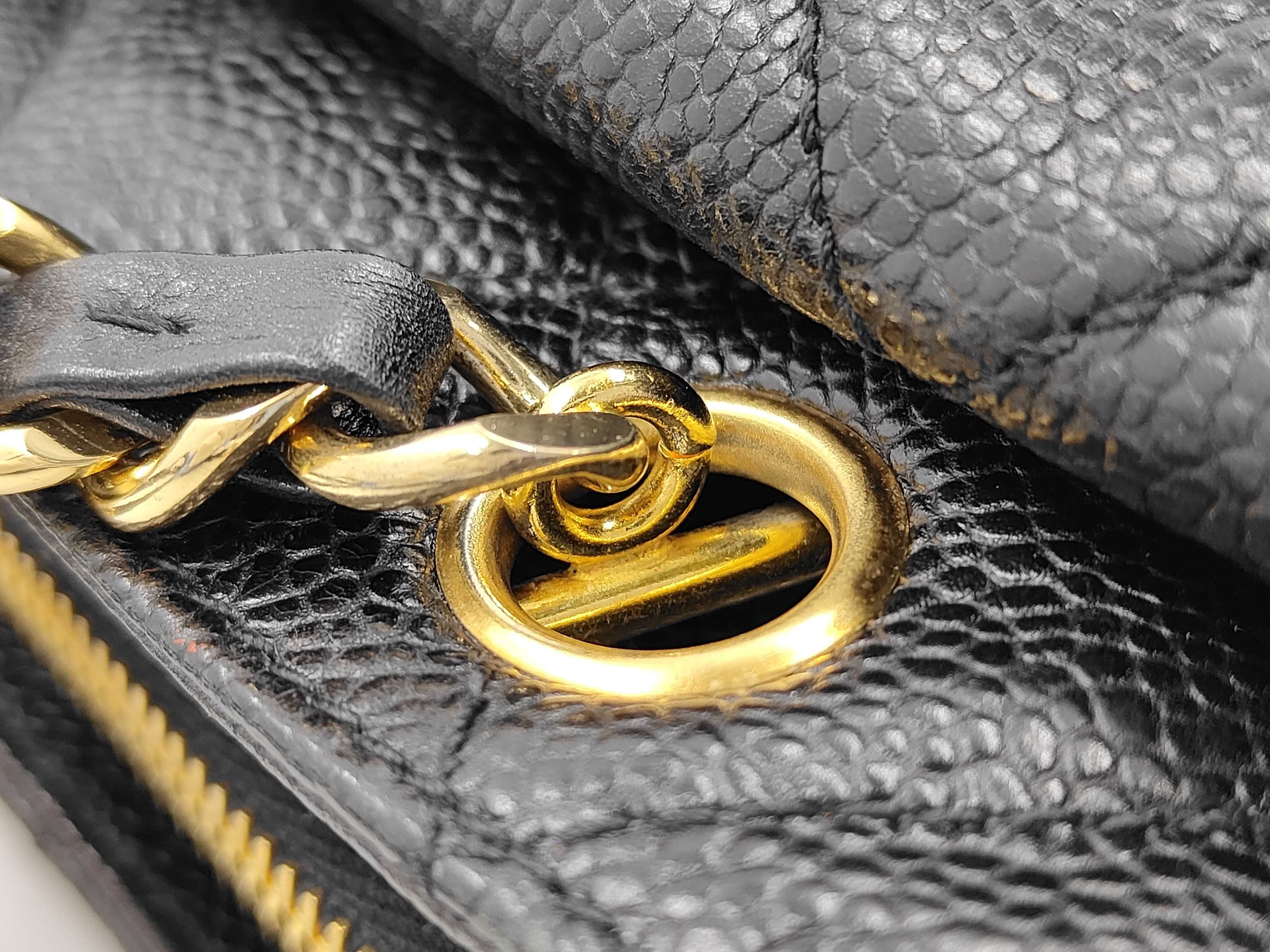 Caviar Skin Matelassé Chain Tote Bag (Series 3) — view 7