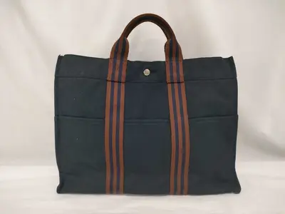 Fourre-Tout GM Brown Navy Tote Bag