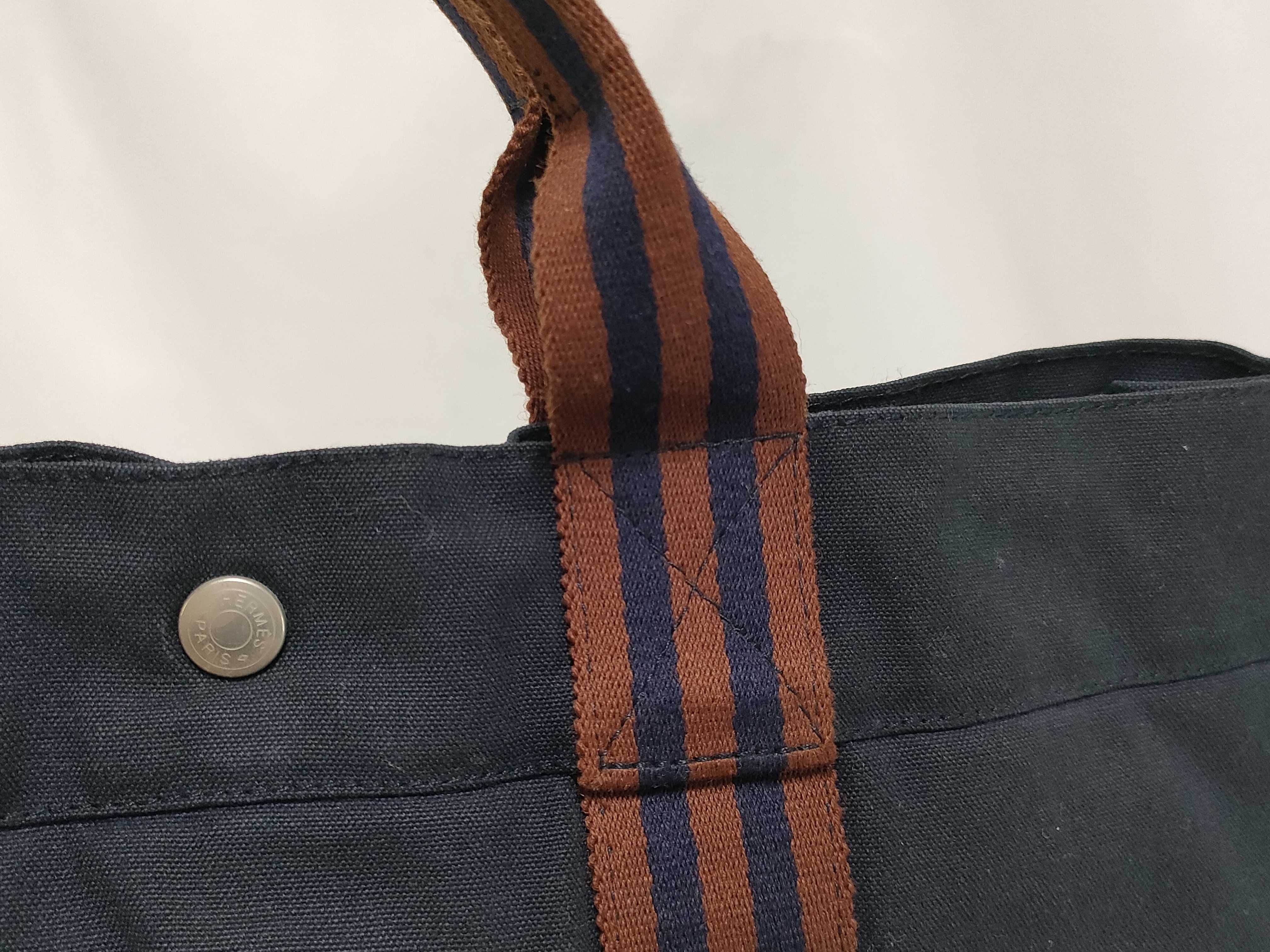 Fourre-Tout GM Brown Navy Tote Bag — view 5