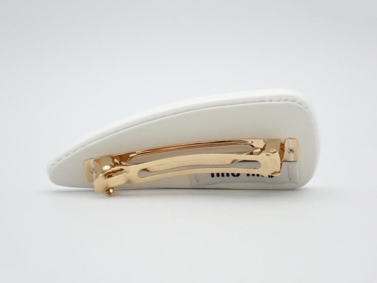 Enamel Hair Clip, White — view 2