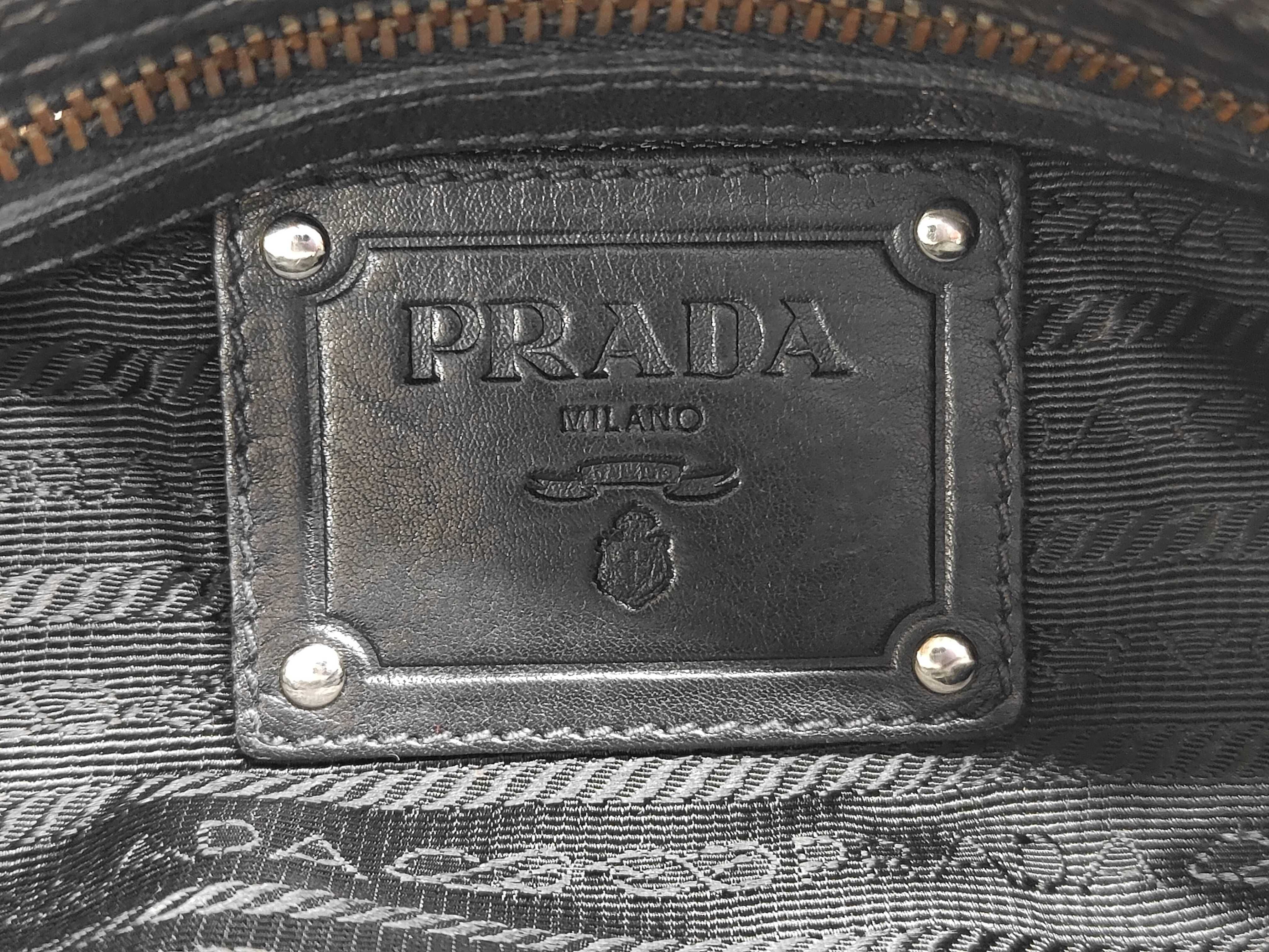 Black Soft Calfskin Silver Logo Hobo Shoulder Bag — view 7