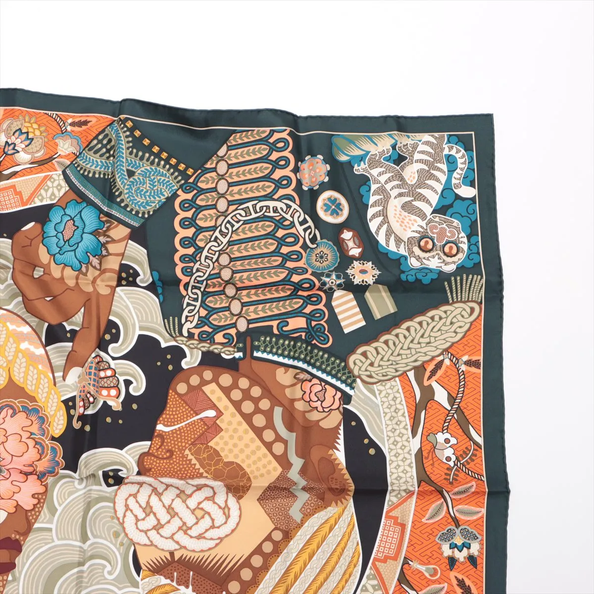 Carre 90 DUO COSMIQUE Scarf, Silk, Orange, Slight wear and tear. — view 3