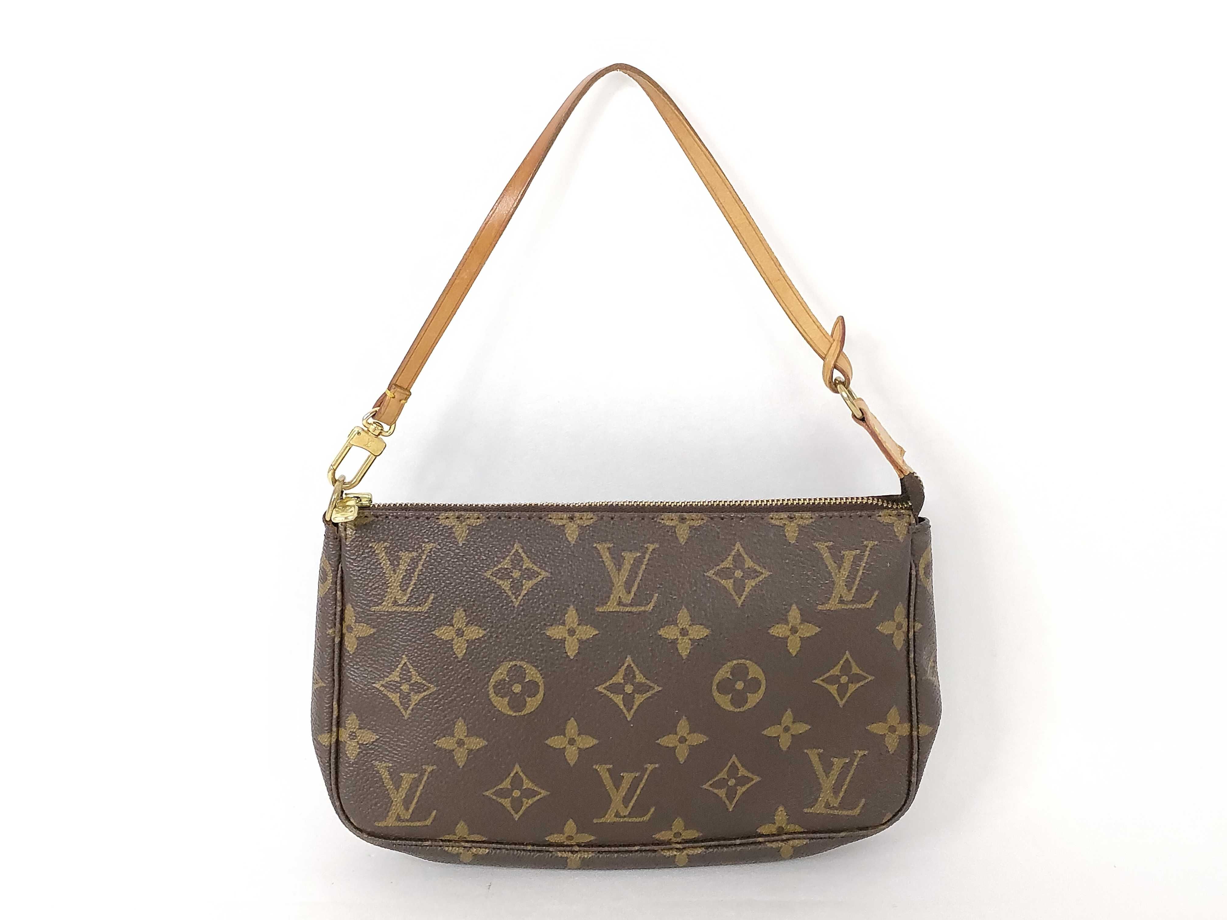 Monogram Pochette Accessories Handbag Pouch Brown Pouch