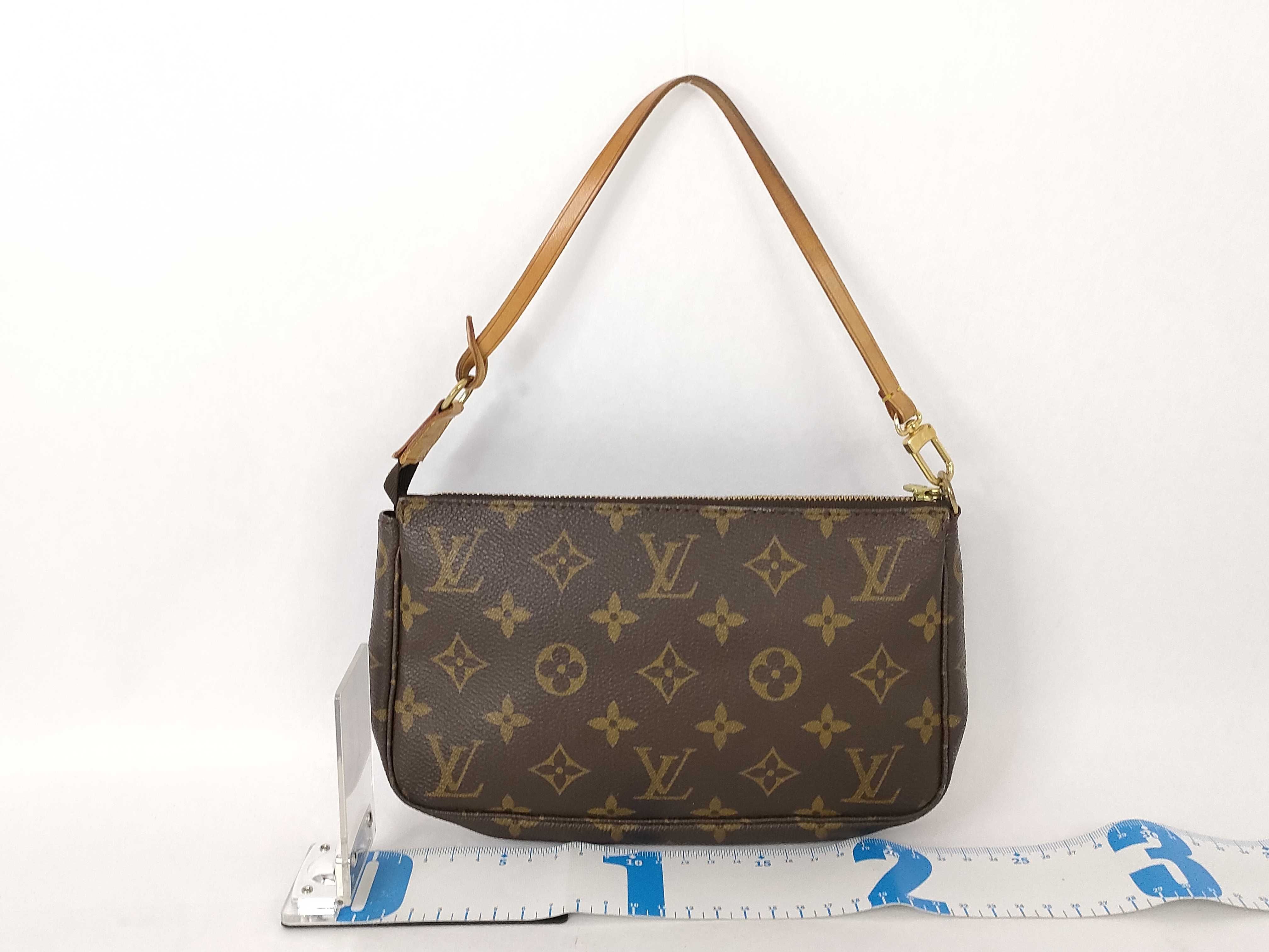 Monogram Pochette Accessories Handbag Pouch Brown Pouch — view 2