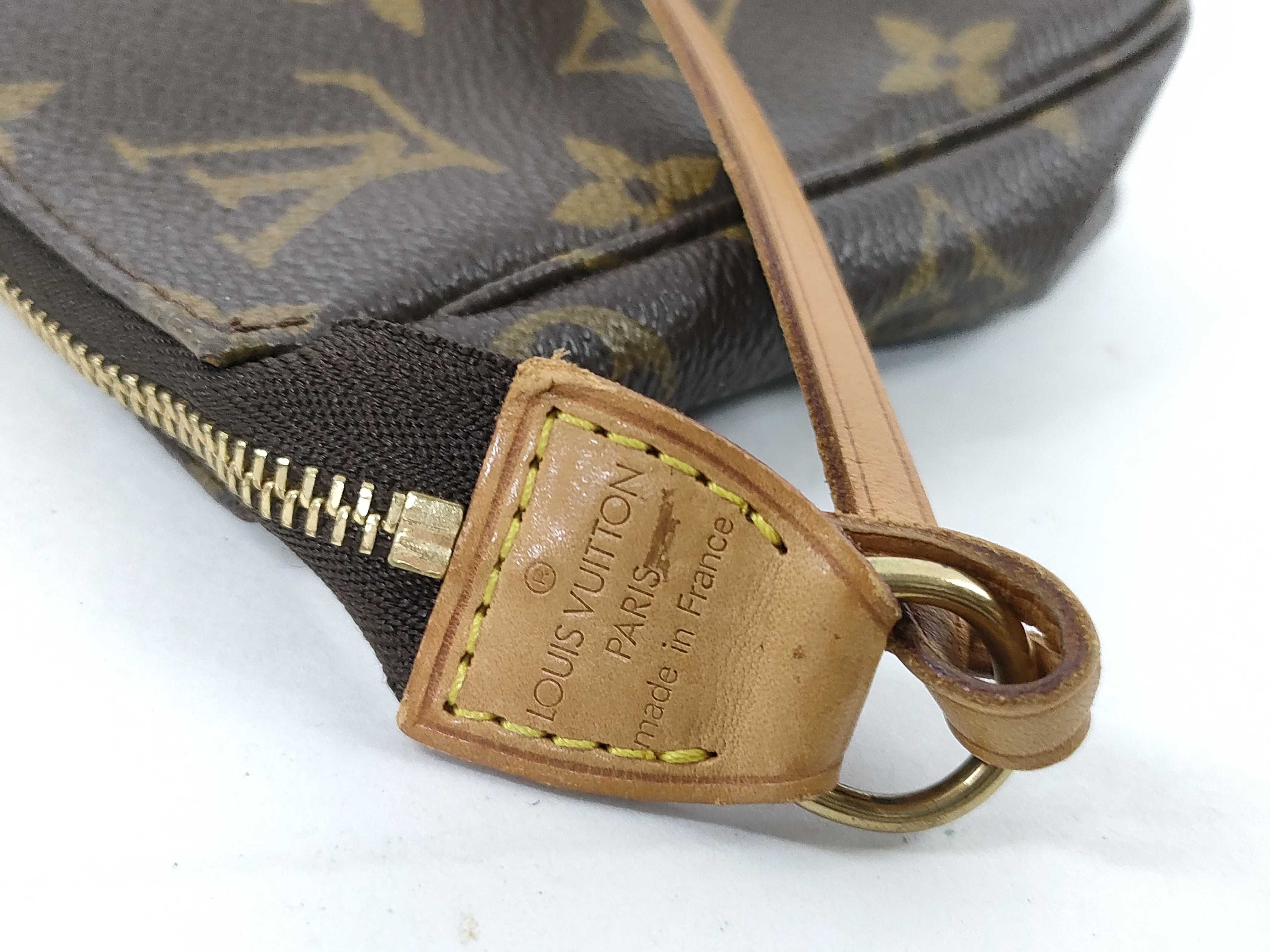 Monogram Pochette Accessories Handbag Pouch Brown Pouch — view 11