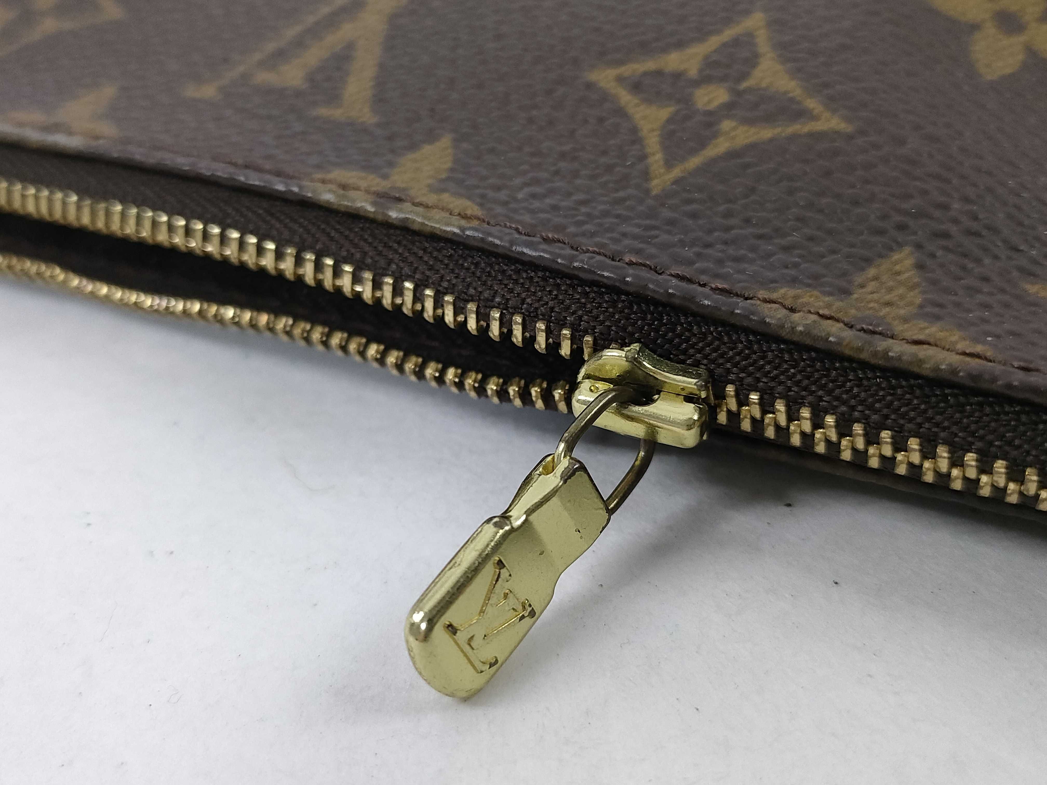 Monogram Pochette Accessories Handbag Pouch Brown Pouch — view 12