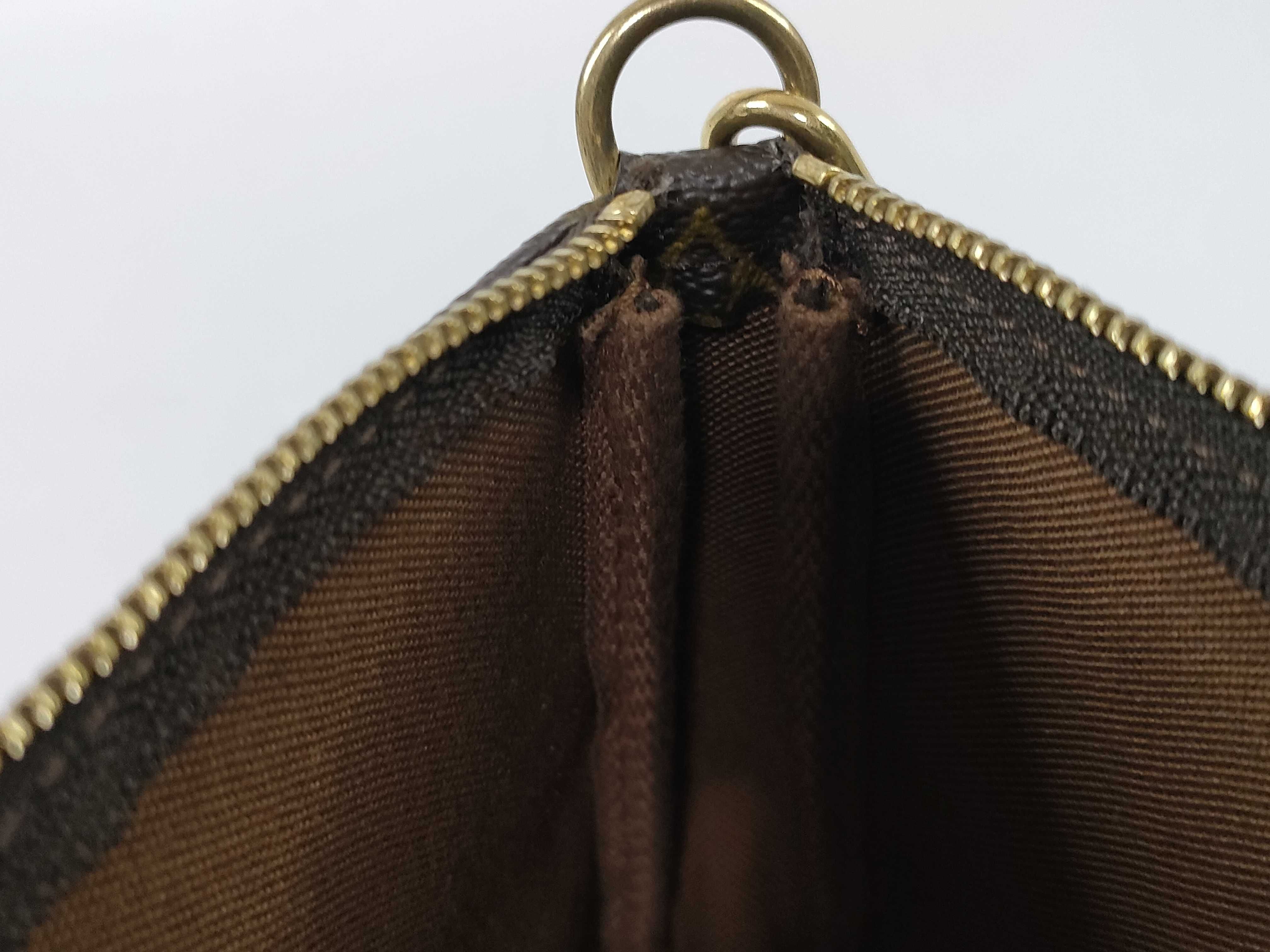 Monogram Pochette Accessories Handbag Pouch Brown Pouch — view 10