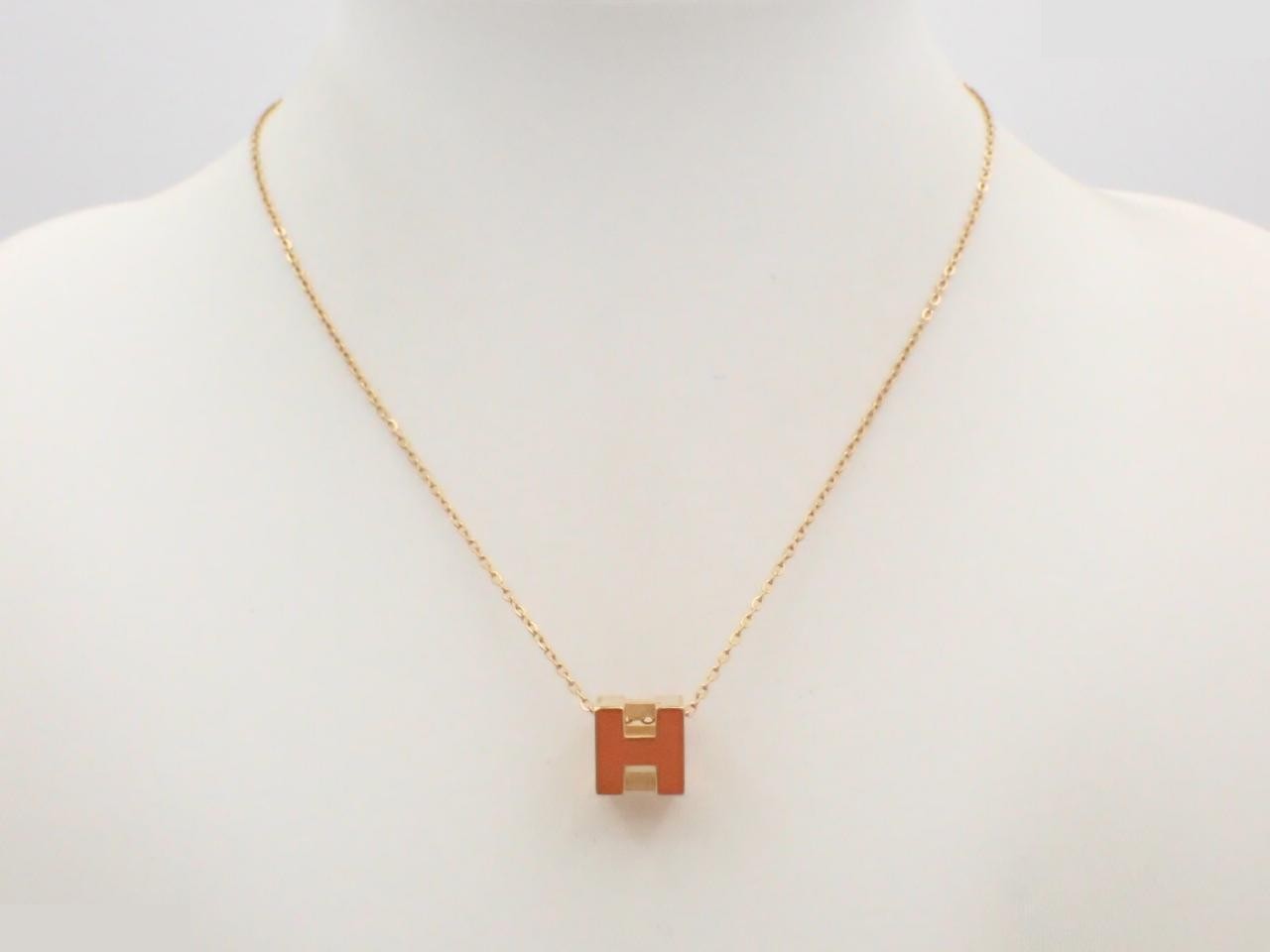 Cage d'H H Cube Necklace Orange — view 3