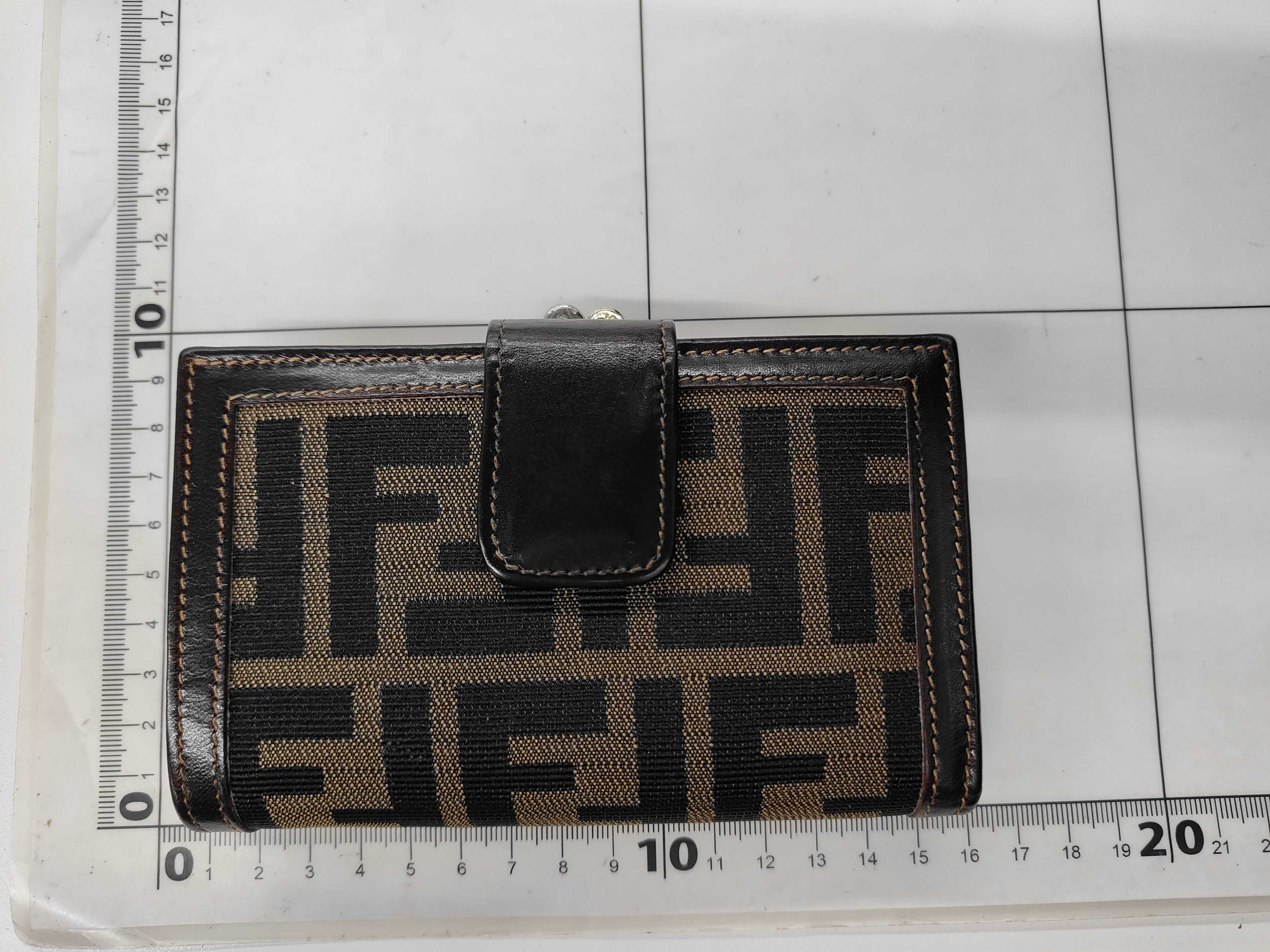 Zucca Bi-fold Wallet, Canvas, Brown — view 2