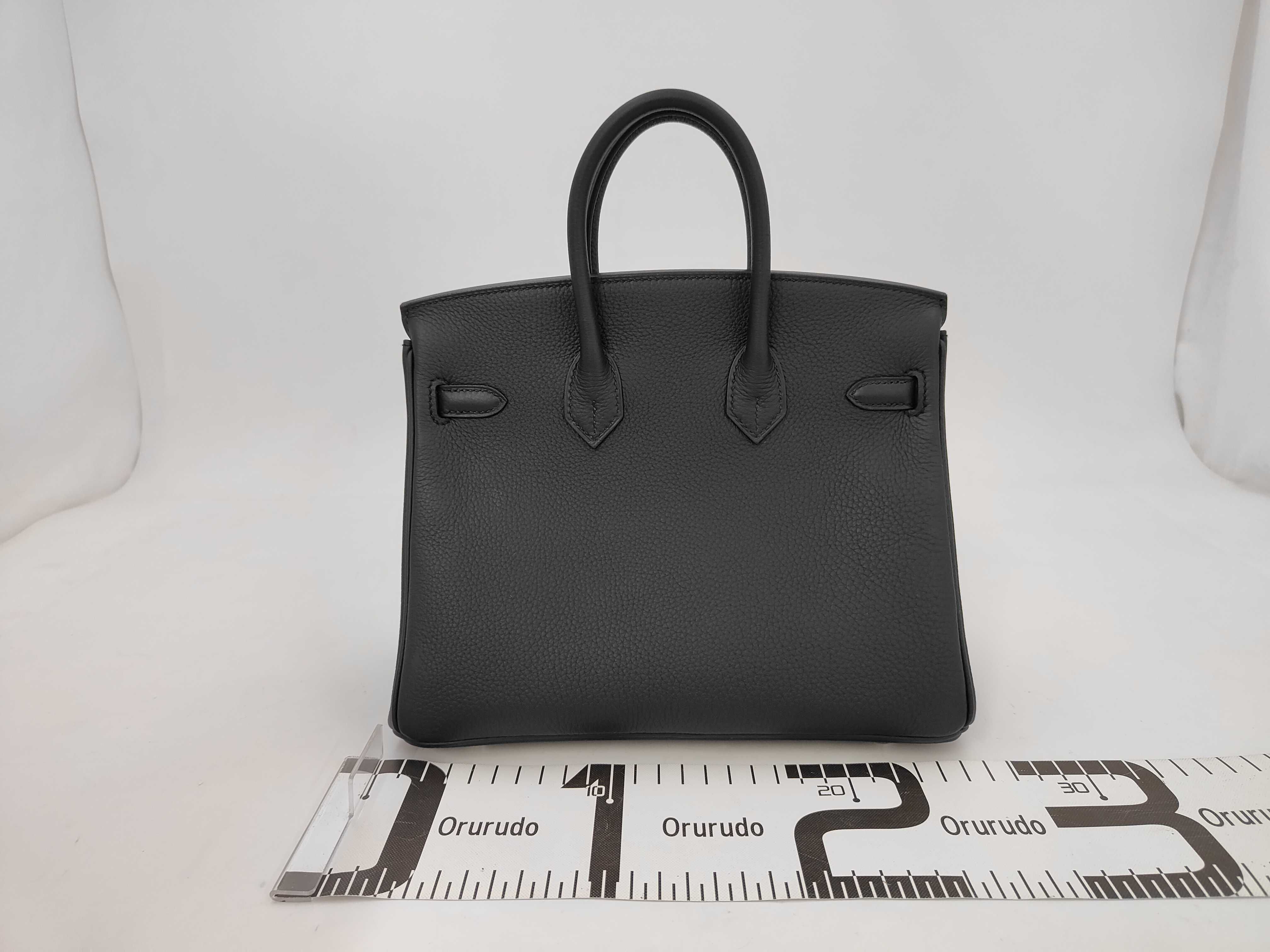 Birkin 25 Black Togo Silver Hardware G Stamp Handbag — view 2
