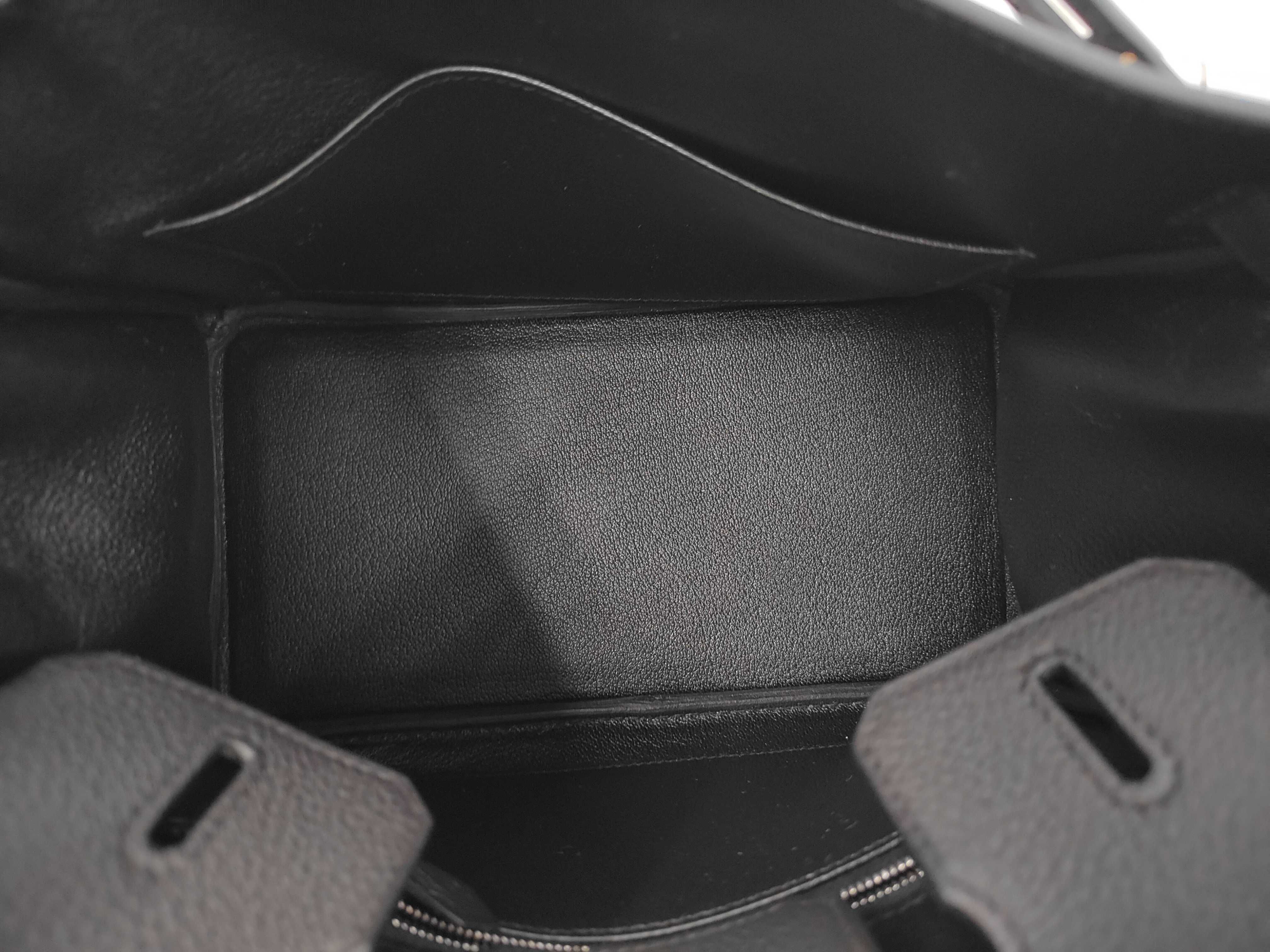 Birkin 25 Black Togo Silver Hardware G Stamp Handbag — view 8