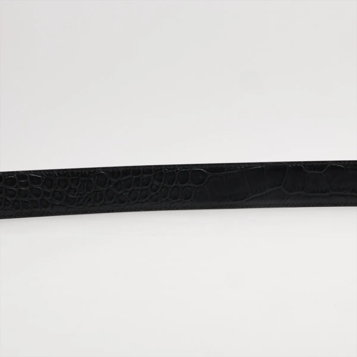 BB Logo Belt Croco embossed x Leather Black — view 4