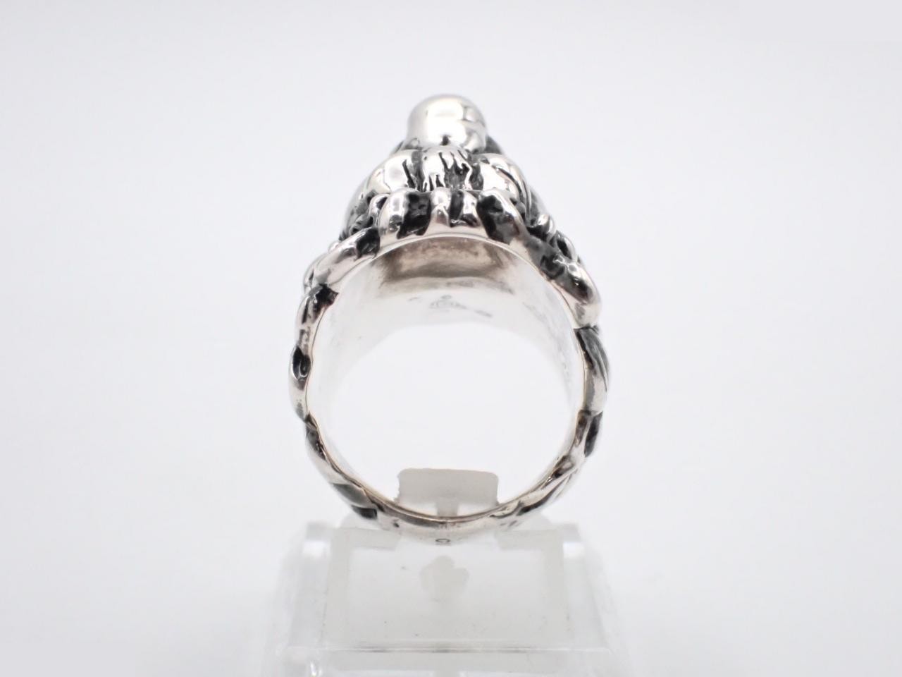Lion ring, stamped "10", actual size #8, 22.7g — view 3