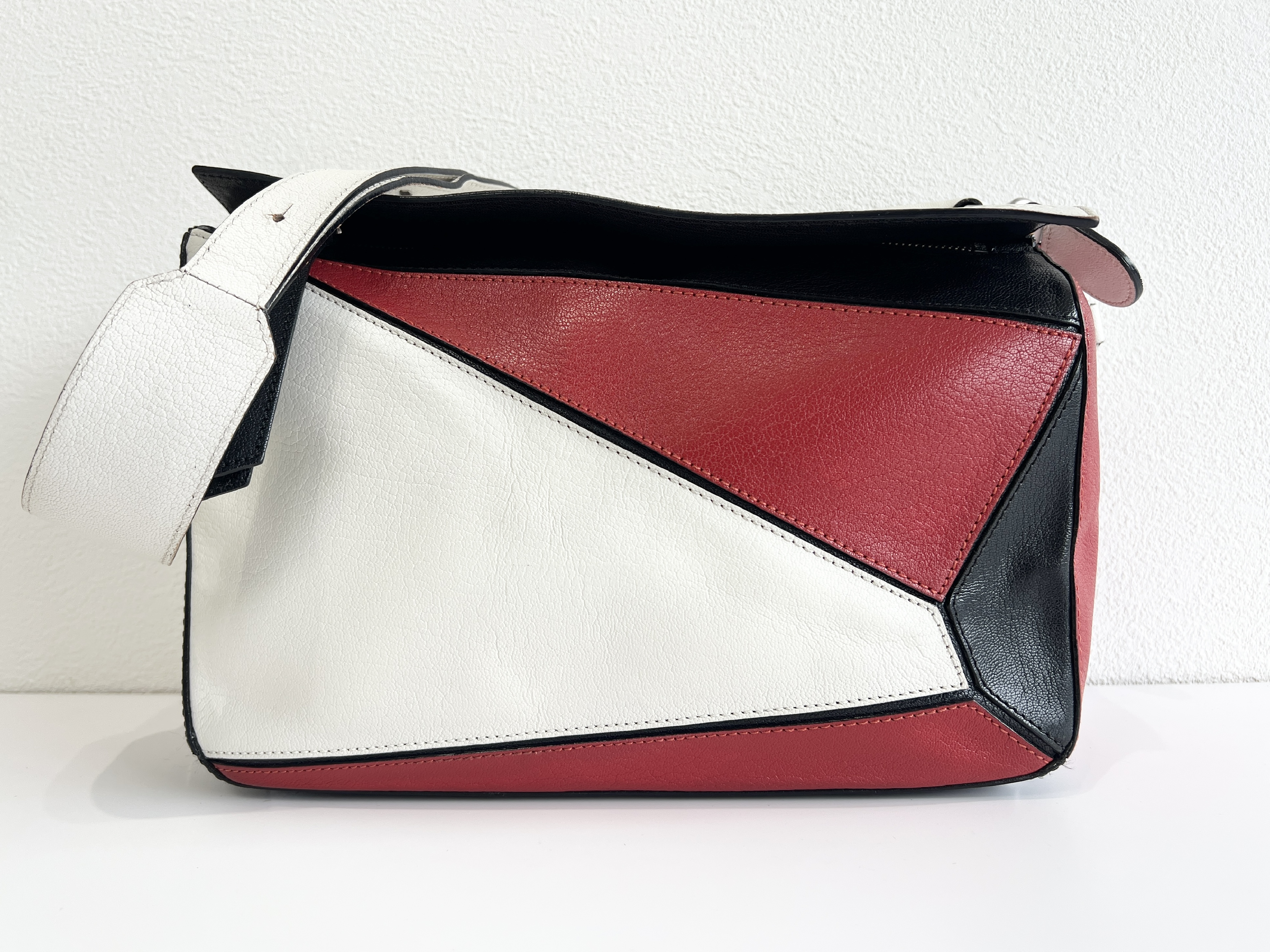 Puzzle Monogram Logo Leather 2way Shoulder Bag