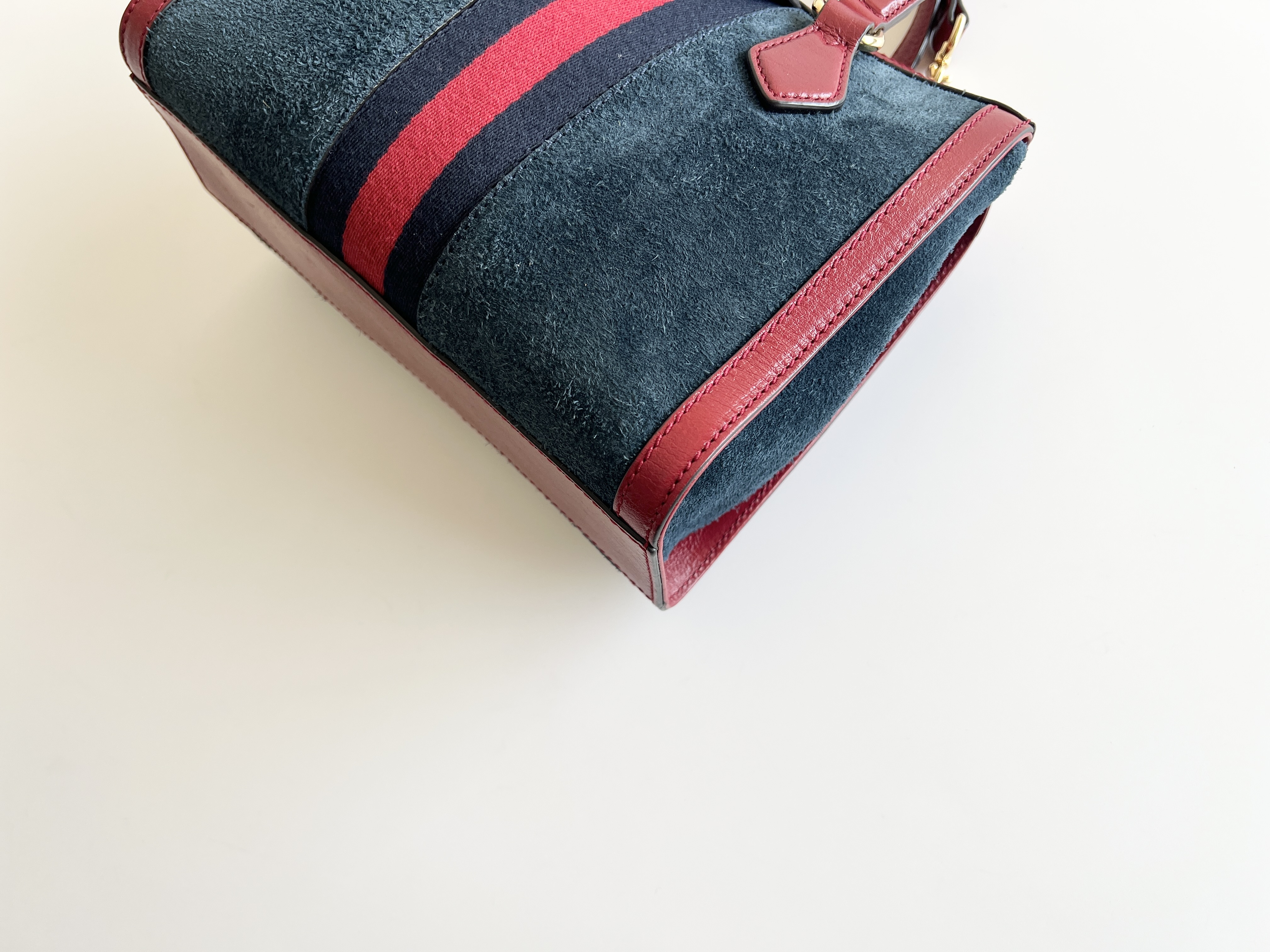 Ophidia Suede Leather Sherry Line 2way Shoulder Bag Handbag — view 12