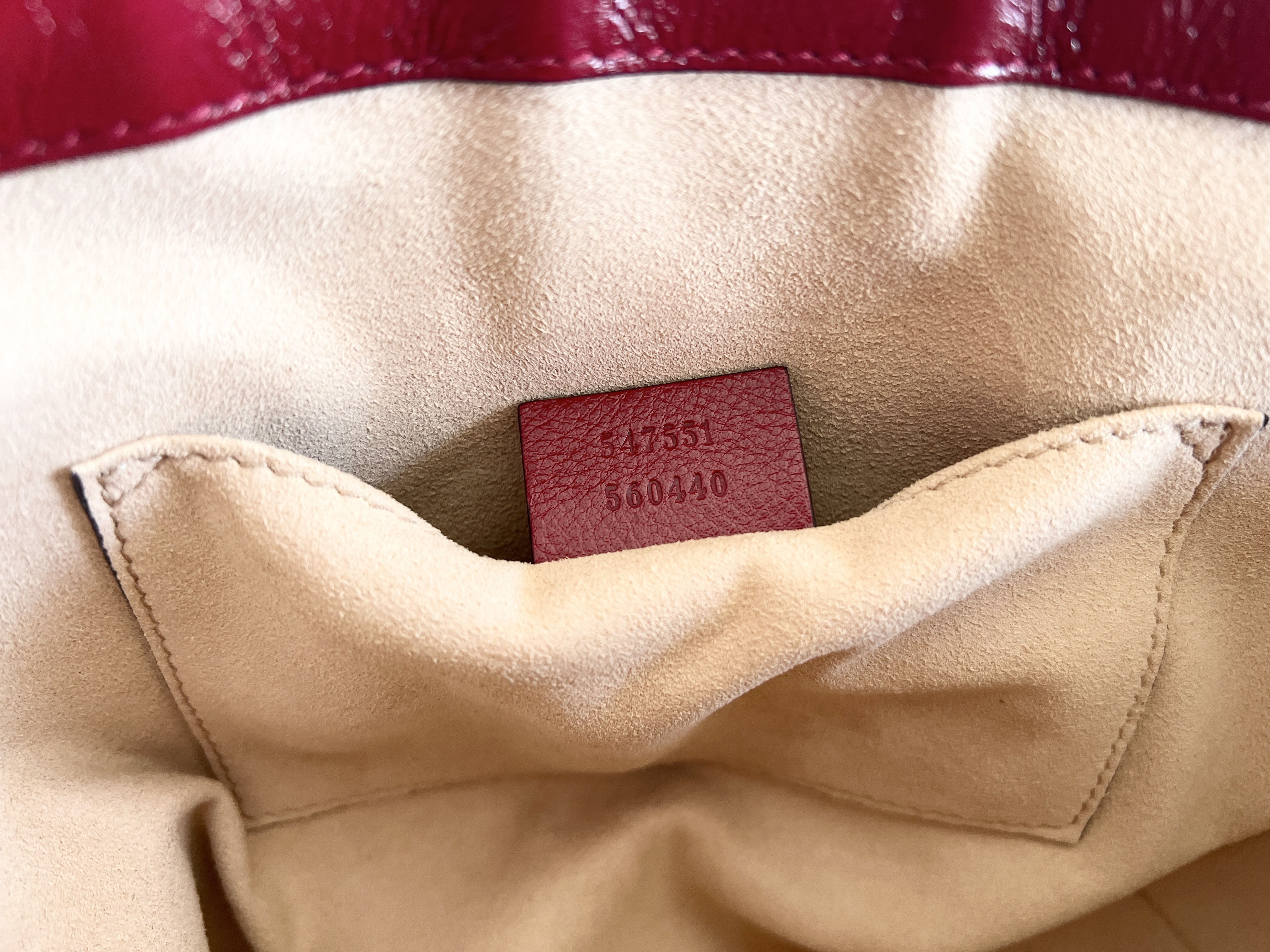 Ophidia Suede Leather Sherry Line 2way Shoulder Bag Handbag — view 8