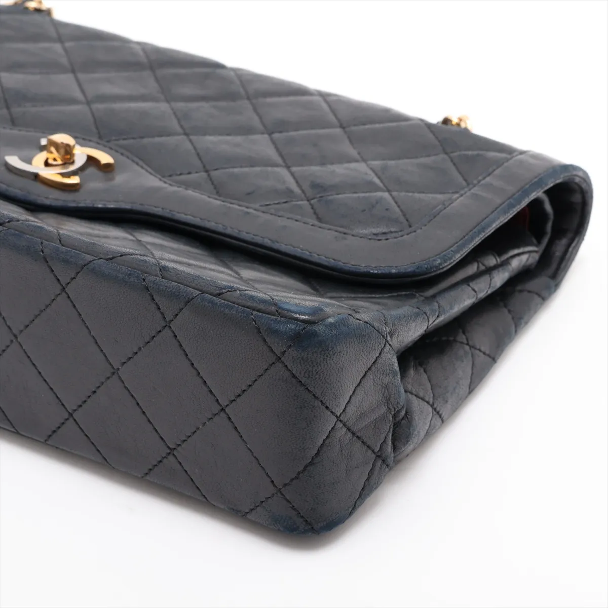Matelassé Lambskin Double Flap Double Chain Bag, Paris Limited Edition, Black with Gold and Silver Hardware, 0475205 (Serial Number 0) — view 3