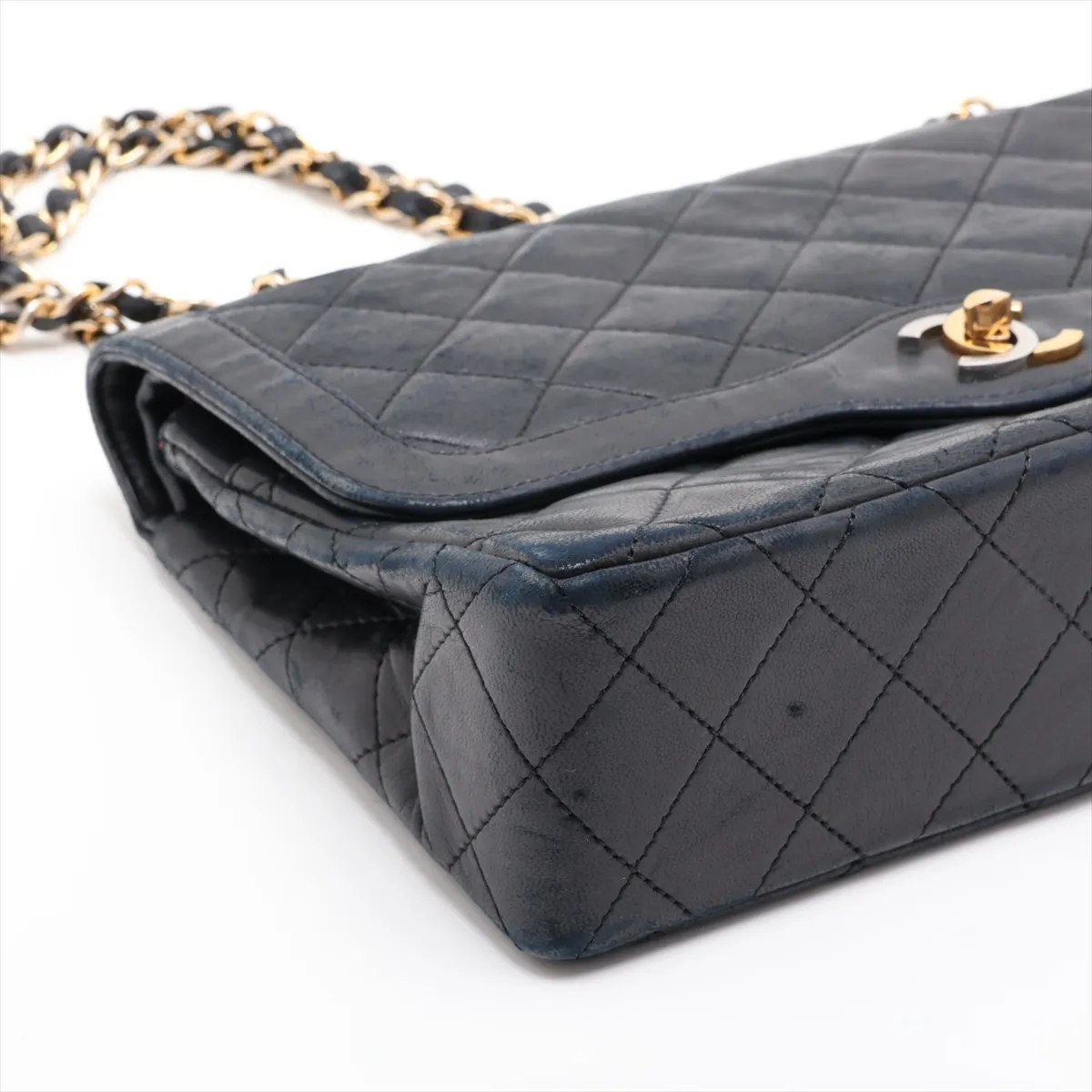 Matelassé Lambskin Double Flap Double Chain Bag, Paris Limited Edition, Black with Gold and Silver Hardware, 0475205 (Serial Number 0) — view 4