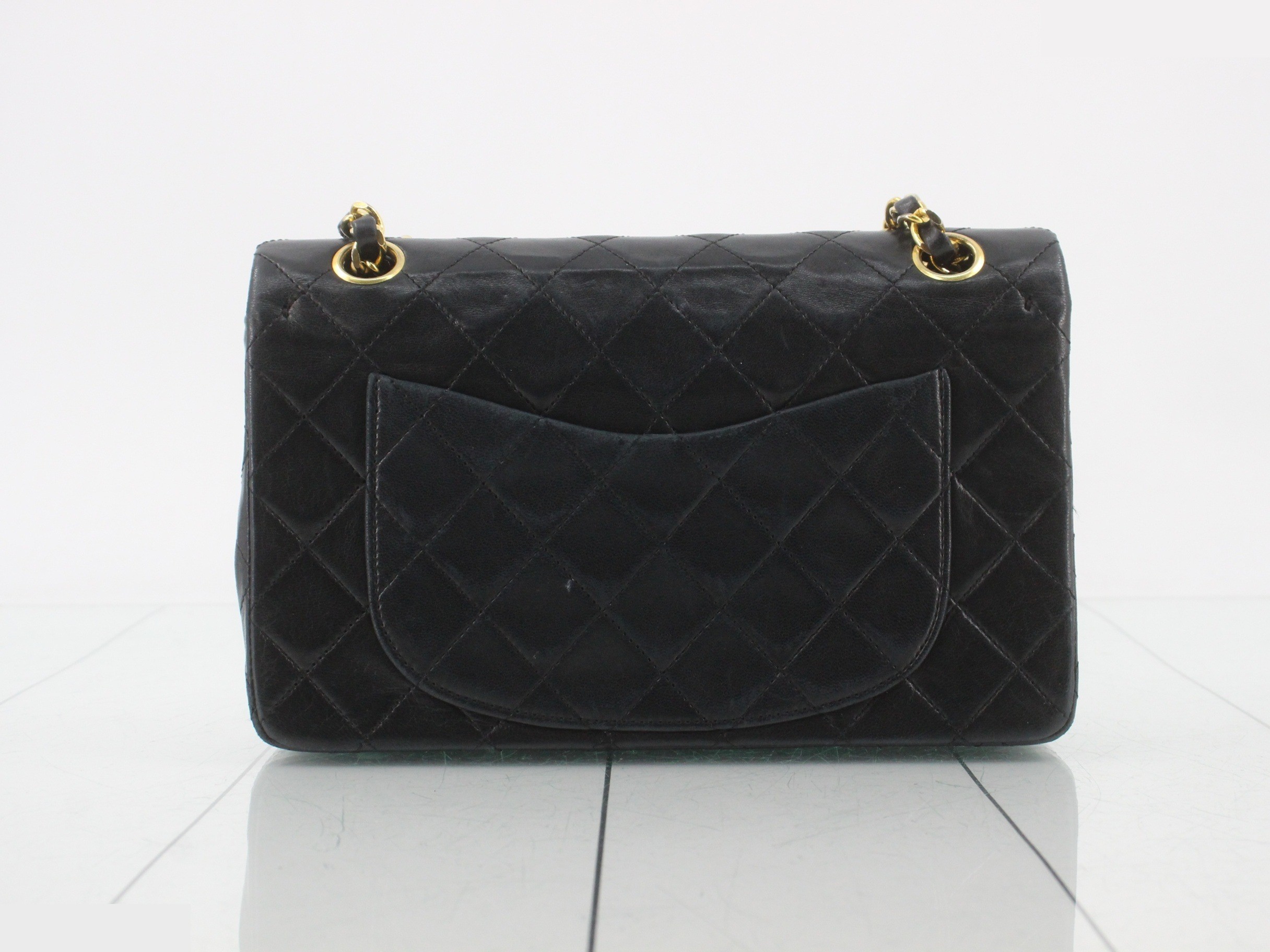 Lambskin Matelassé Classic Flap Shoulder Bag — view 2