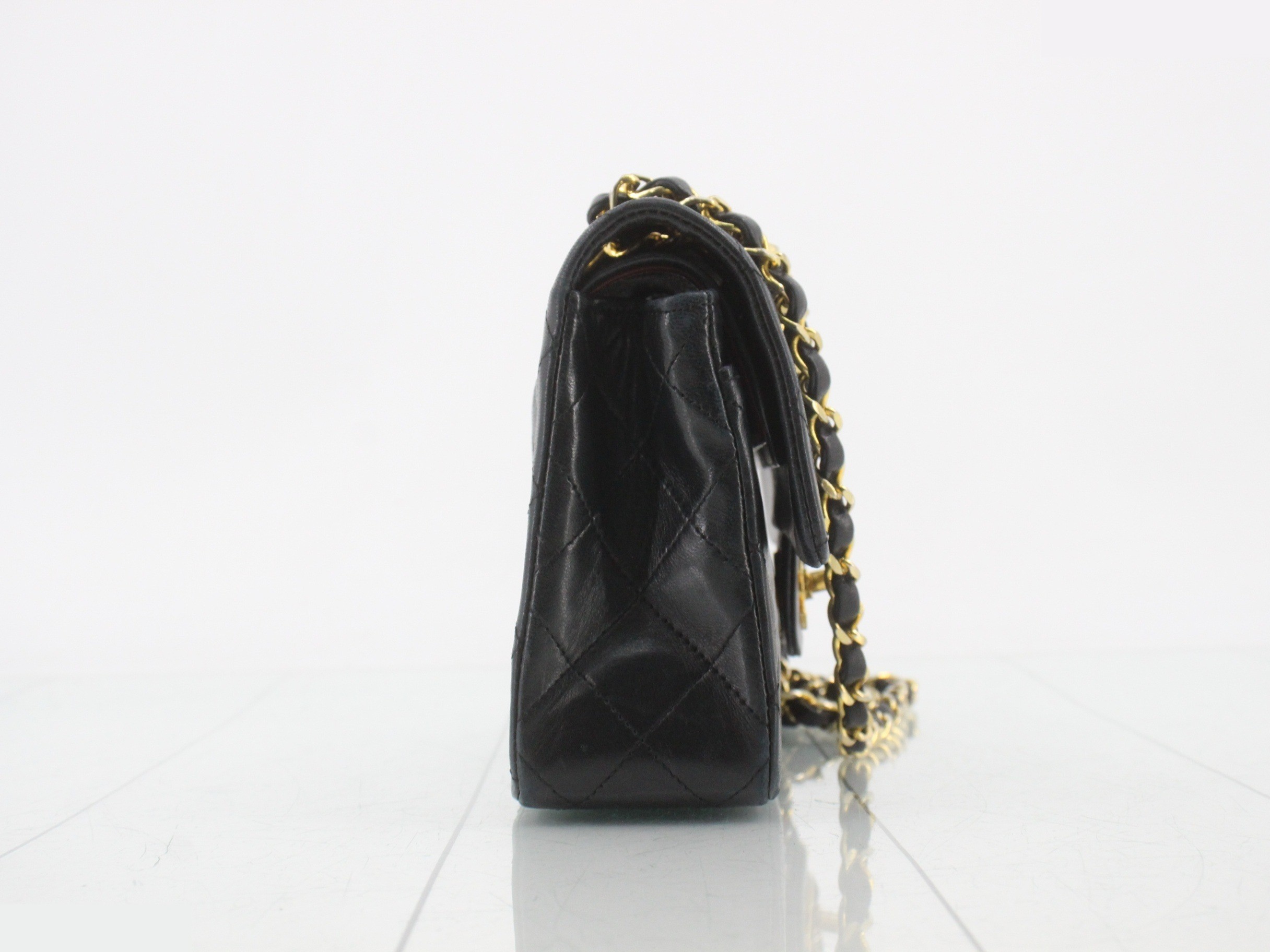 Lambskin Matelassé Classic Flap Shoulder Bag — view 4