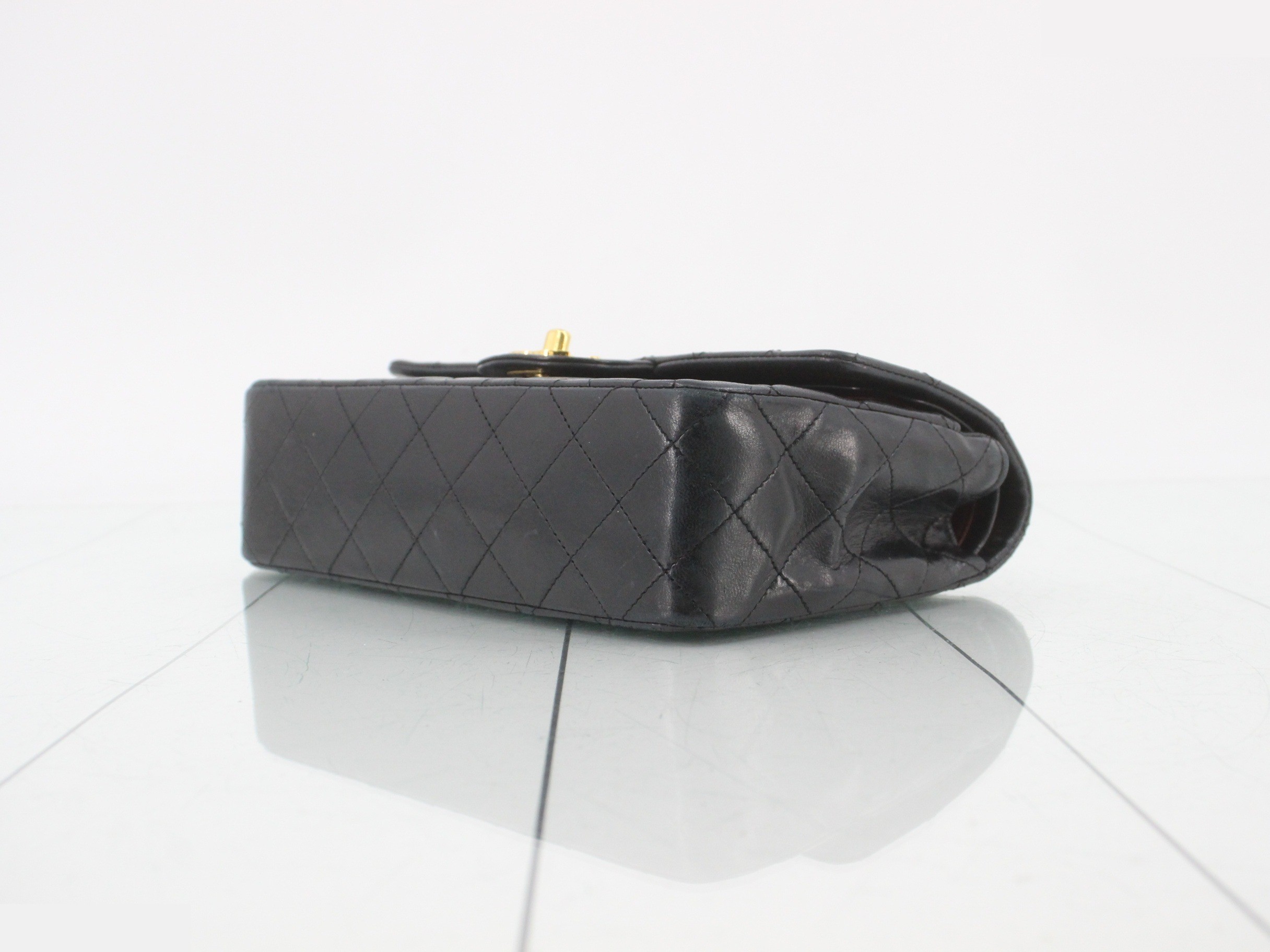 Lambskin Matelassé Classic Flap Shoulder Bag — view 6