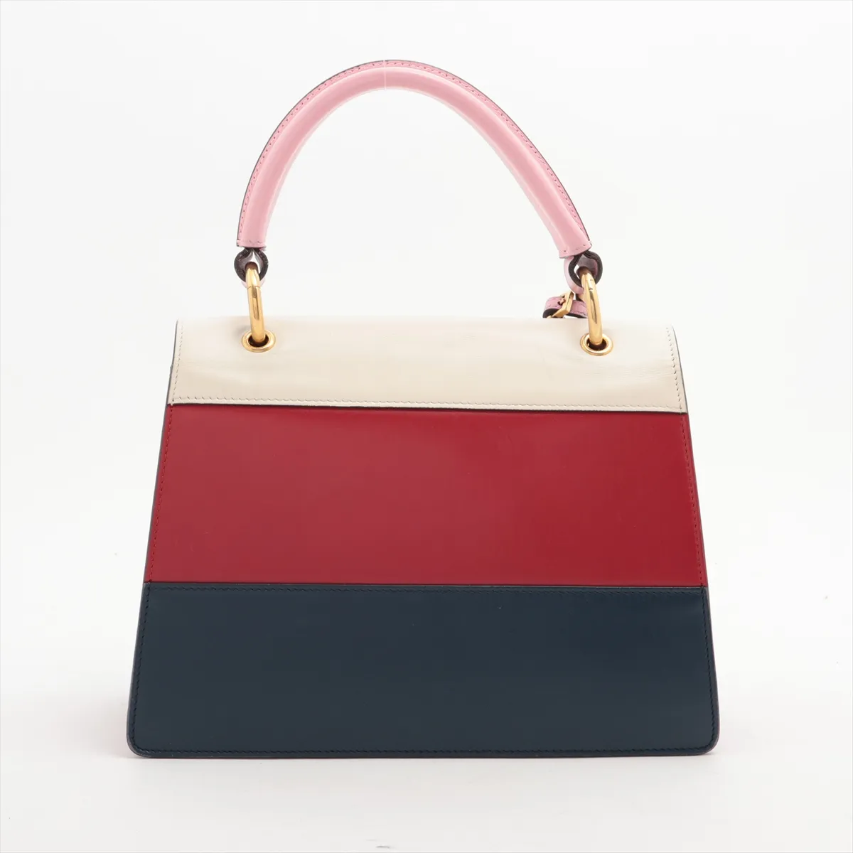 GG Supreme Queen Margaret PVC x Leather 2WAY Handbag Beige x Red 476541 — view 2