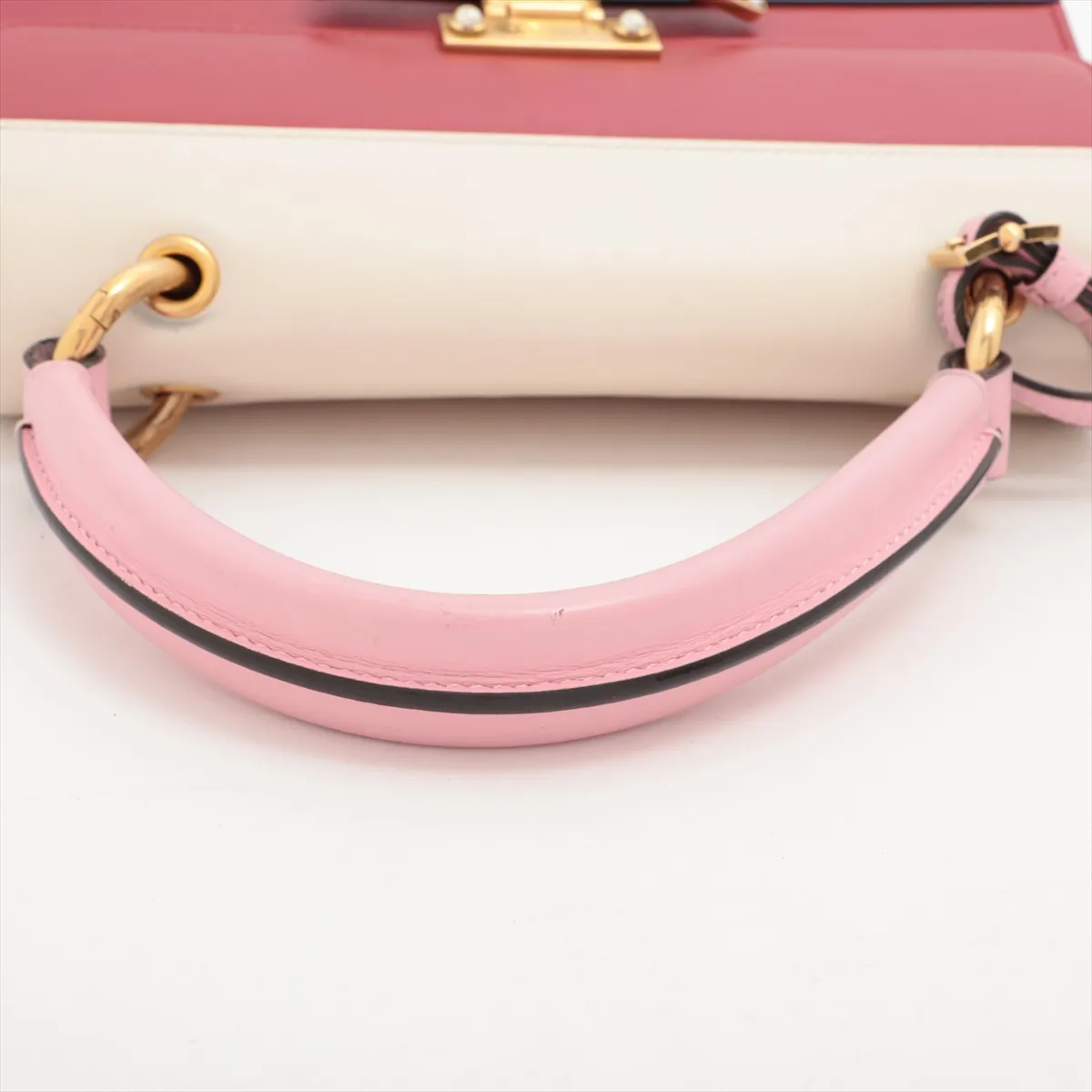 GG Supreme Queen Margaret PVC x Leather 2WAY Handbag Beige x Red 476541 — view 5